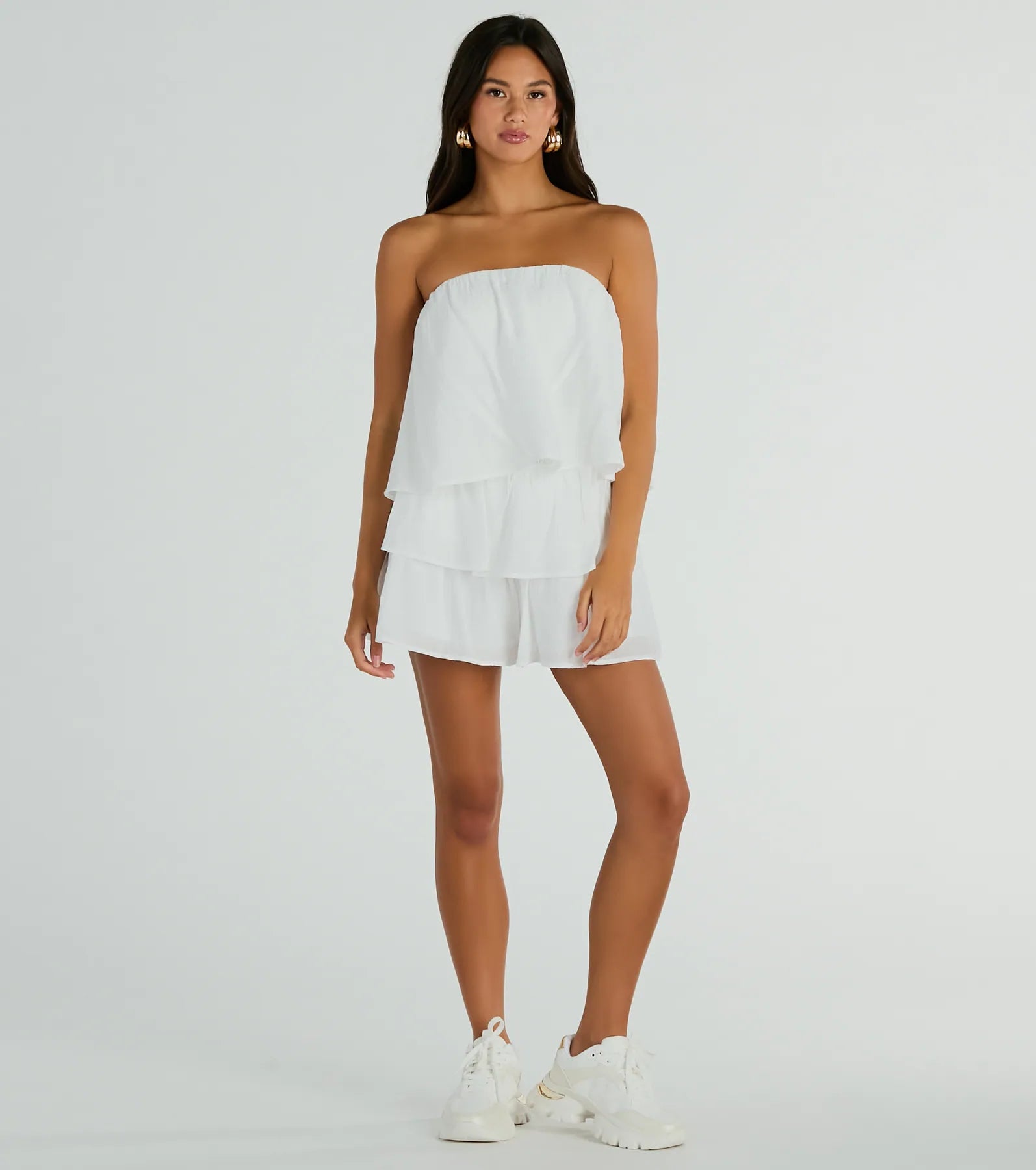 Ultimate Poolside Escape Strapless Romper