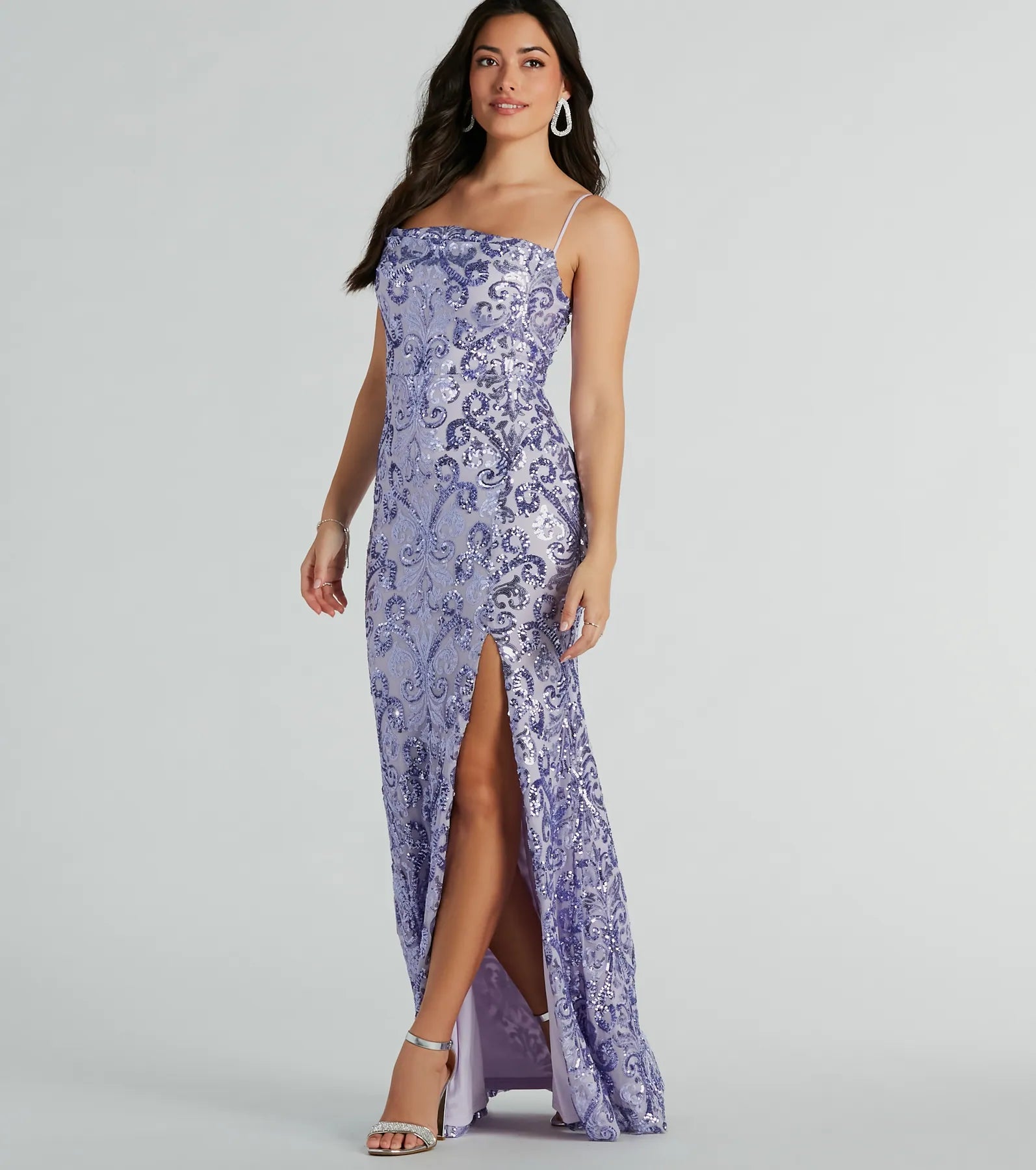 Elegant Tori Sequin Mermaid Gown for Special Occasions