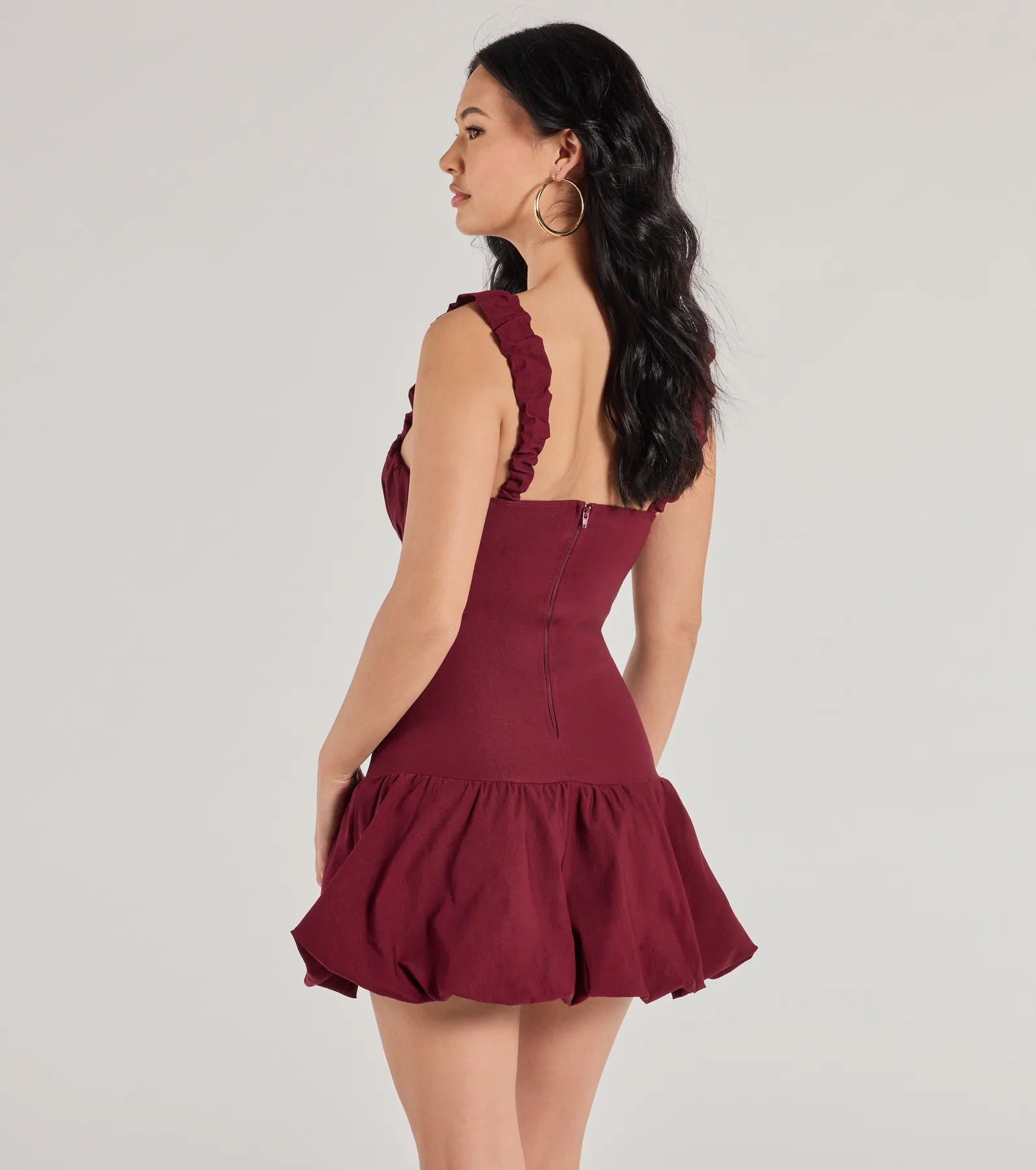 Ultimate Adorable Aura Drop Waist Bubble Hem Skater Dress