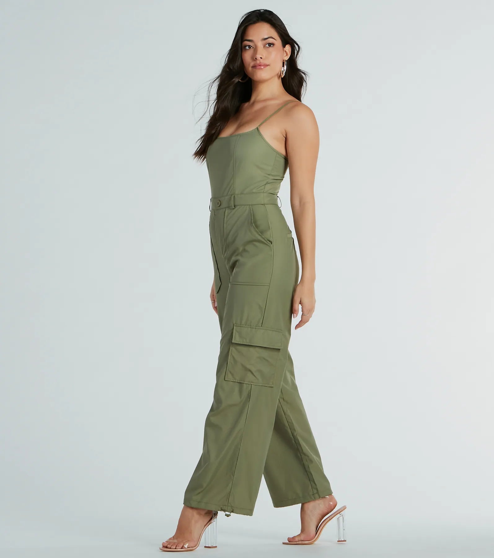 Premium Nylon Cargo Jumpsuit - Ultimate Casual Getaway Style