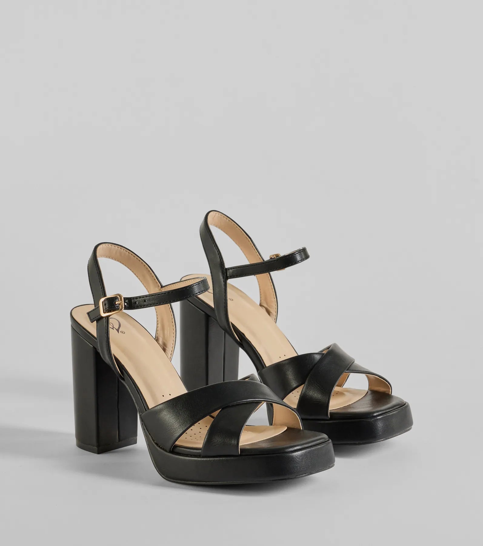 Premium Criss-Cross Platform Block Heels - Timeless Elegance