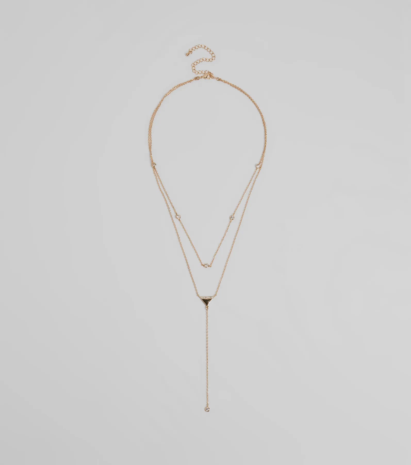 Premium Triangle Rhinestone Lariat Necklace - Ultimate Elegance