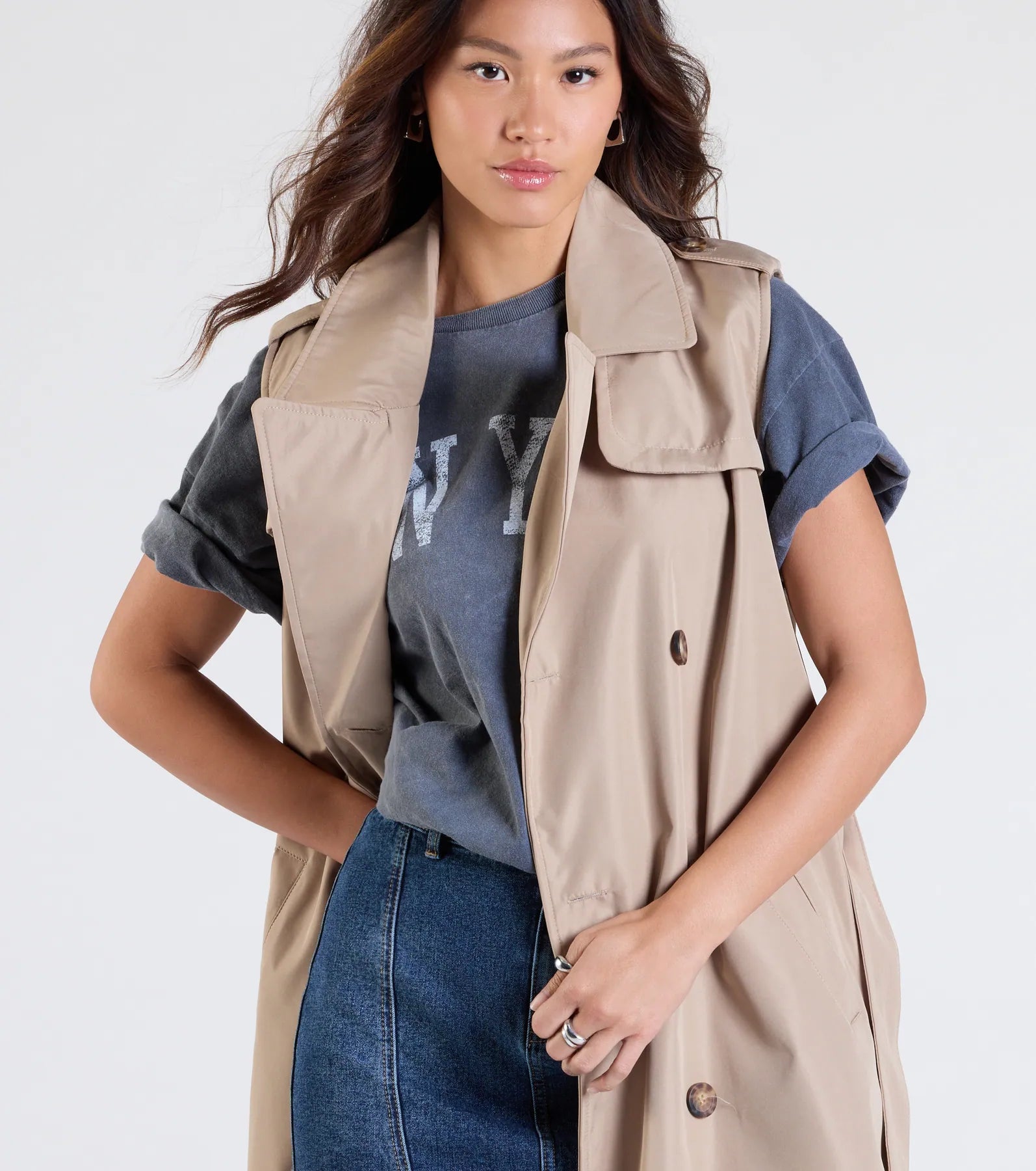 Ultimate Classic Tie-Front Belted Trench Vest - Upgrade Your Style