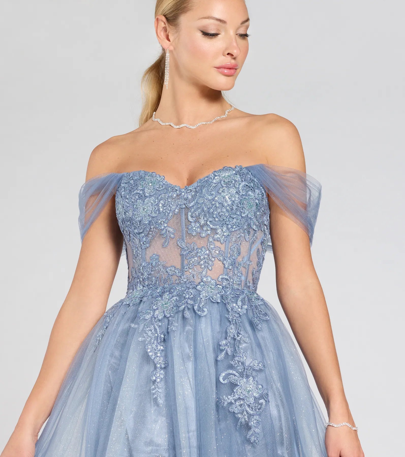 Yarelis Ultimate Glitter Corset Ball Gown