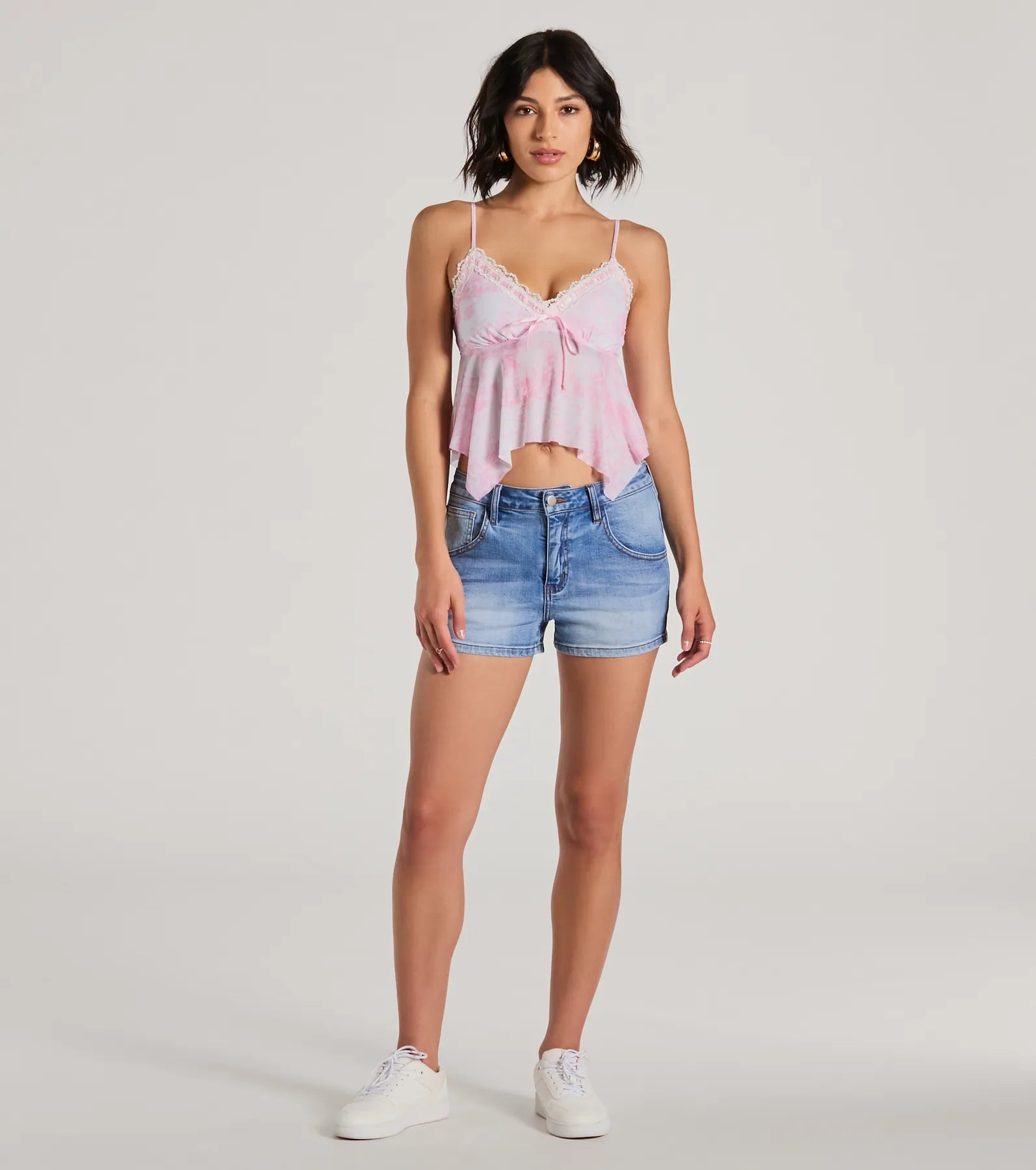 Ultimate Romance V-Neck Lace Mesh Crop Top