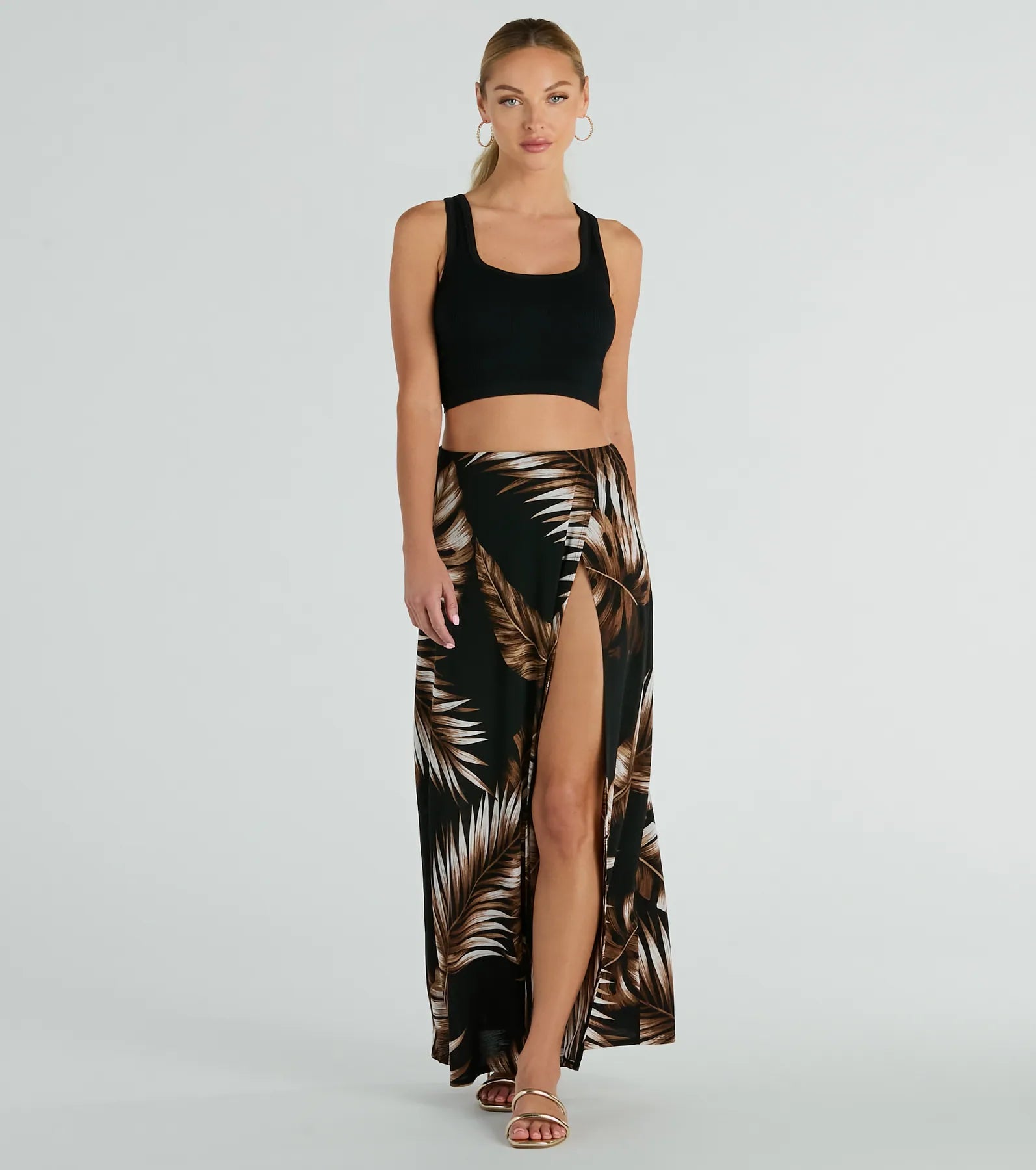 Ultimate Tropical Vacation Maxi Skirt - High-Rise & Flowy