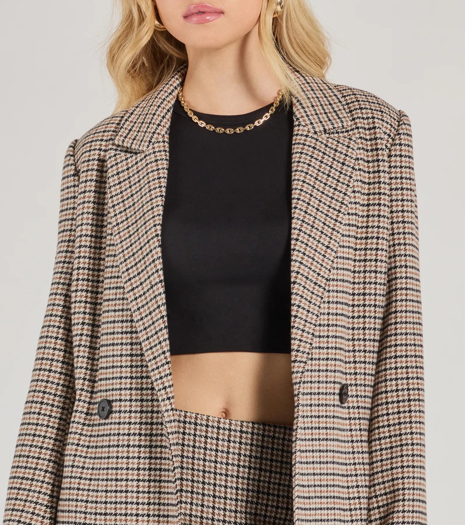 Ultimate Plaid Luxe Long Coat - Faux Wool Elegance