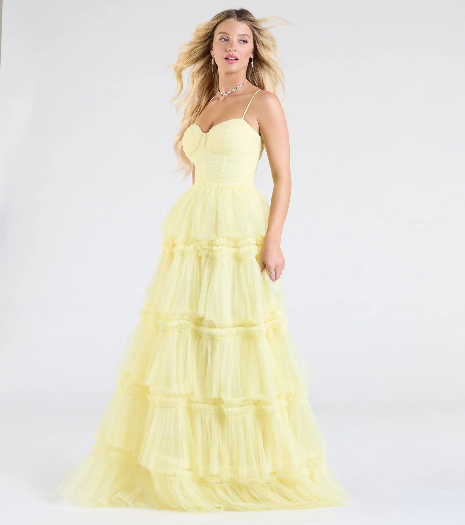 Premium Harper Corset Ruffle A-Line Formal Dress - Ultimate Elegance