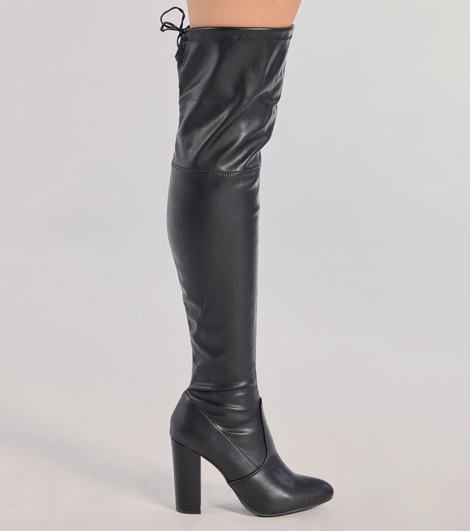 Ultimate Chic Slay Over-The-Knee Boots - Block Heel Elegance