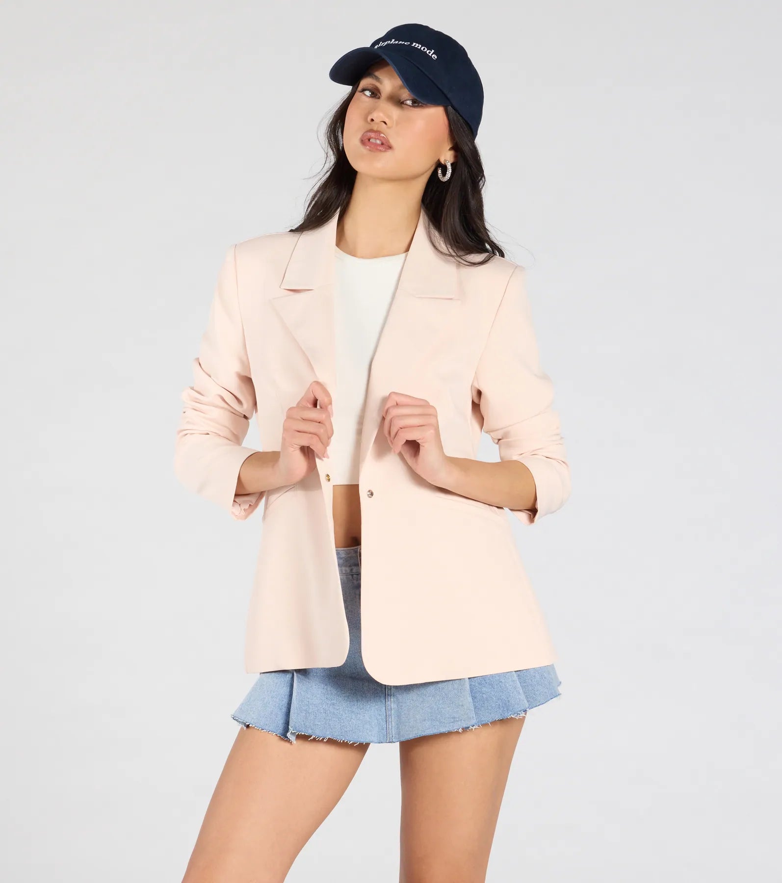 Premium Always On Time Collared Blazer - Ultimate 90s Style