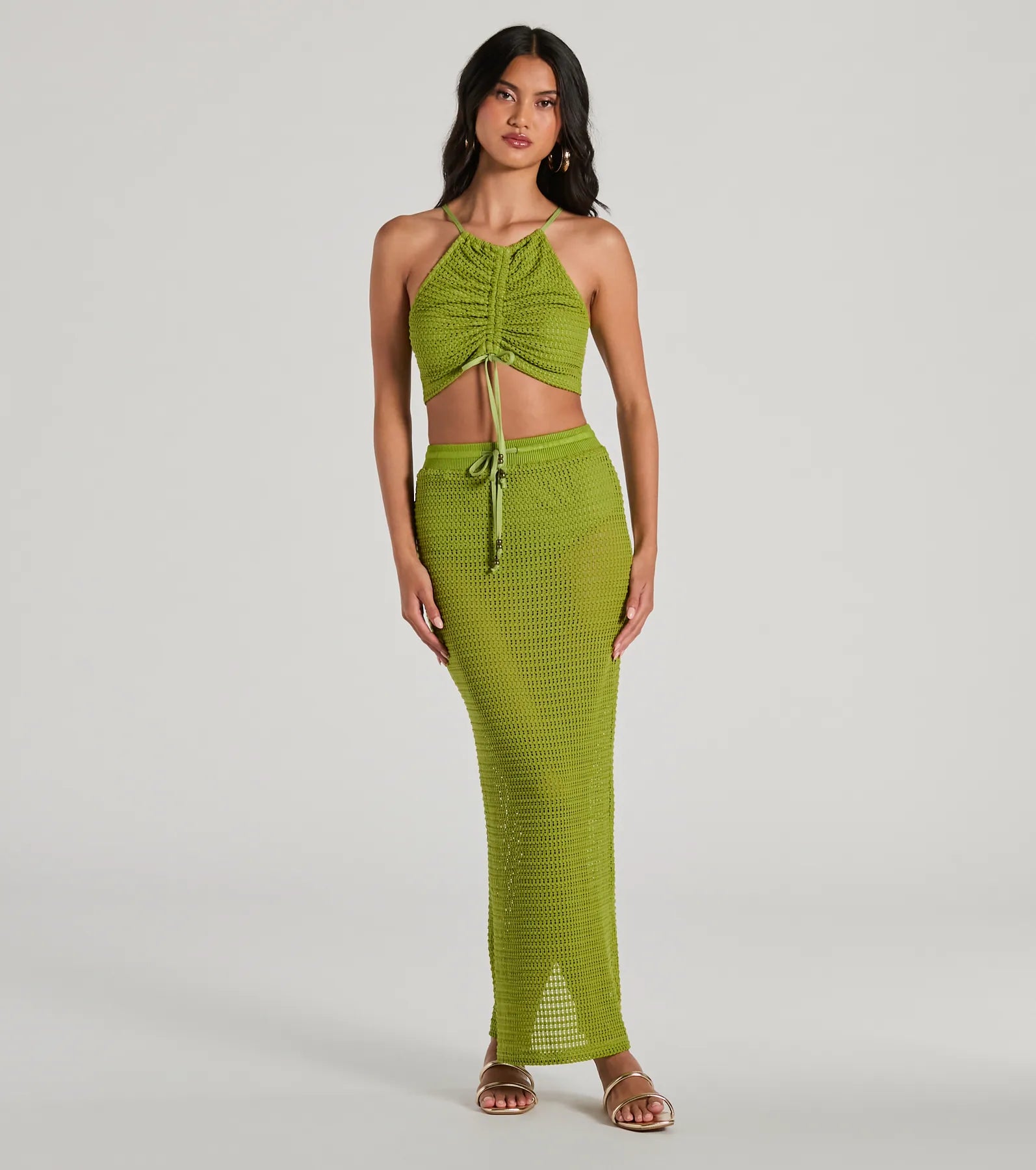 Ultimate Sunny Chic High Slit Crochet Maxi Skirt - Premium Summer Style