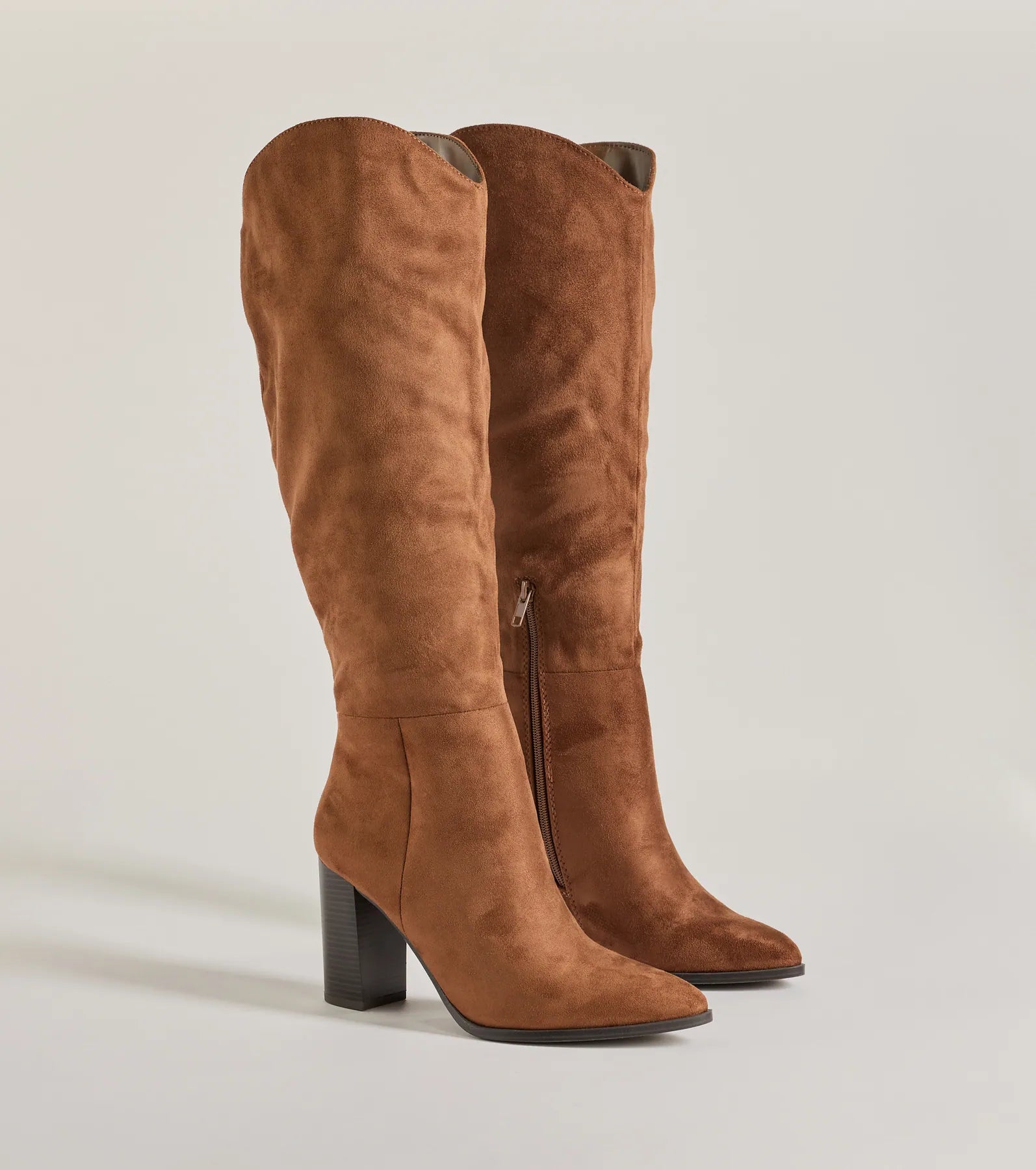 Premium Faux Suede Knee-High Boots - Ultimate Style Statement