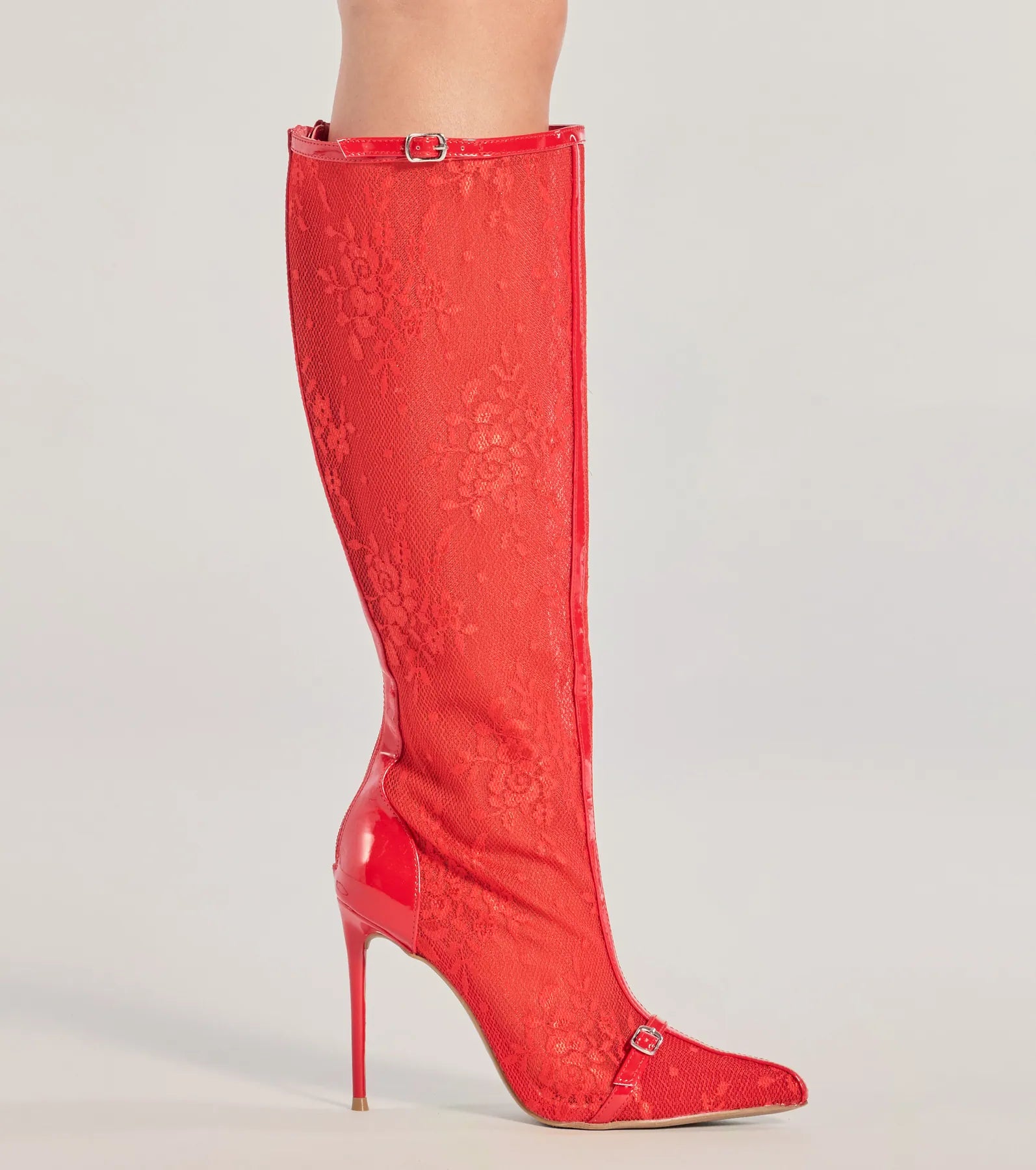 Ultimate Sultry Strut Sheer Lace Boots