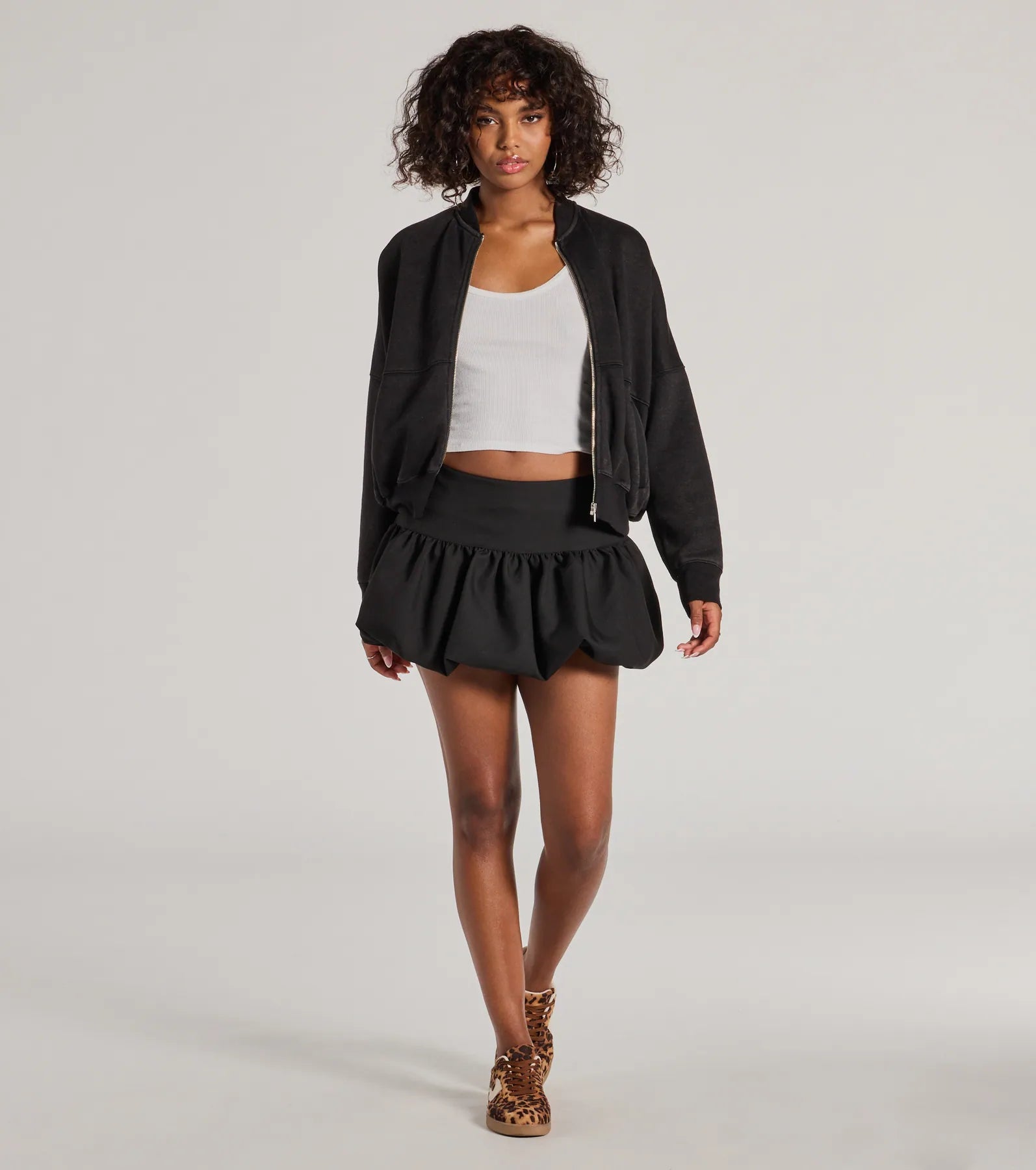 Ultimate Effortless Slay Fleece Zip-Up Bomber Jacket