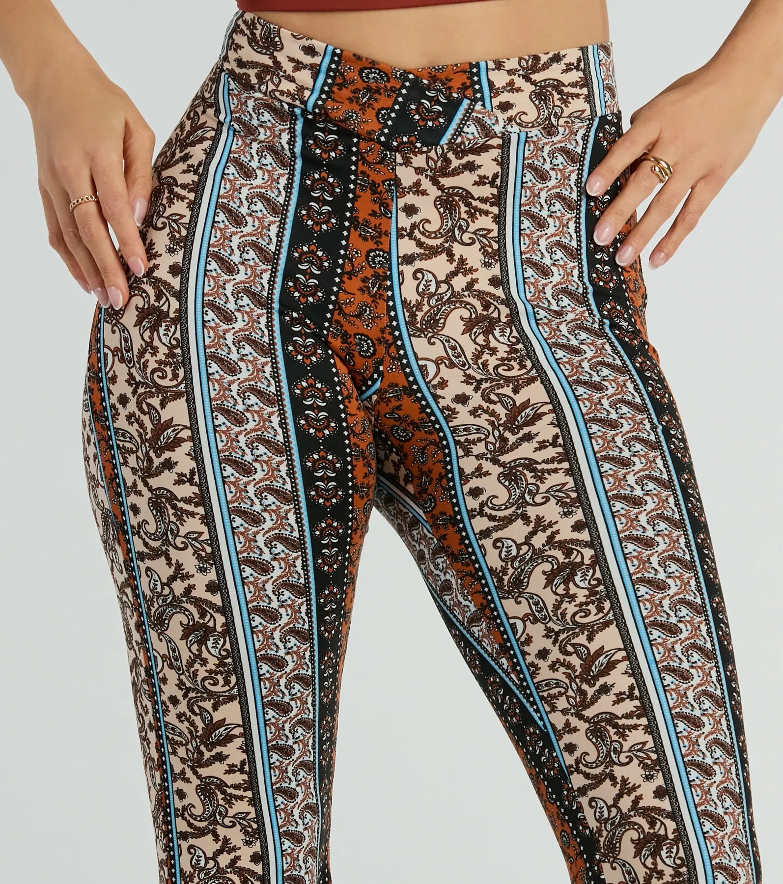 Ultimate Summer Dream Paisley Knit Flare Pants