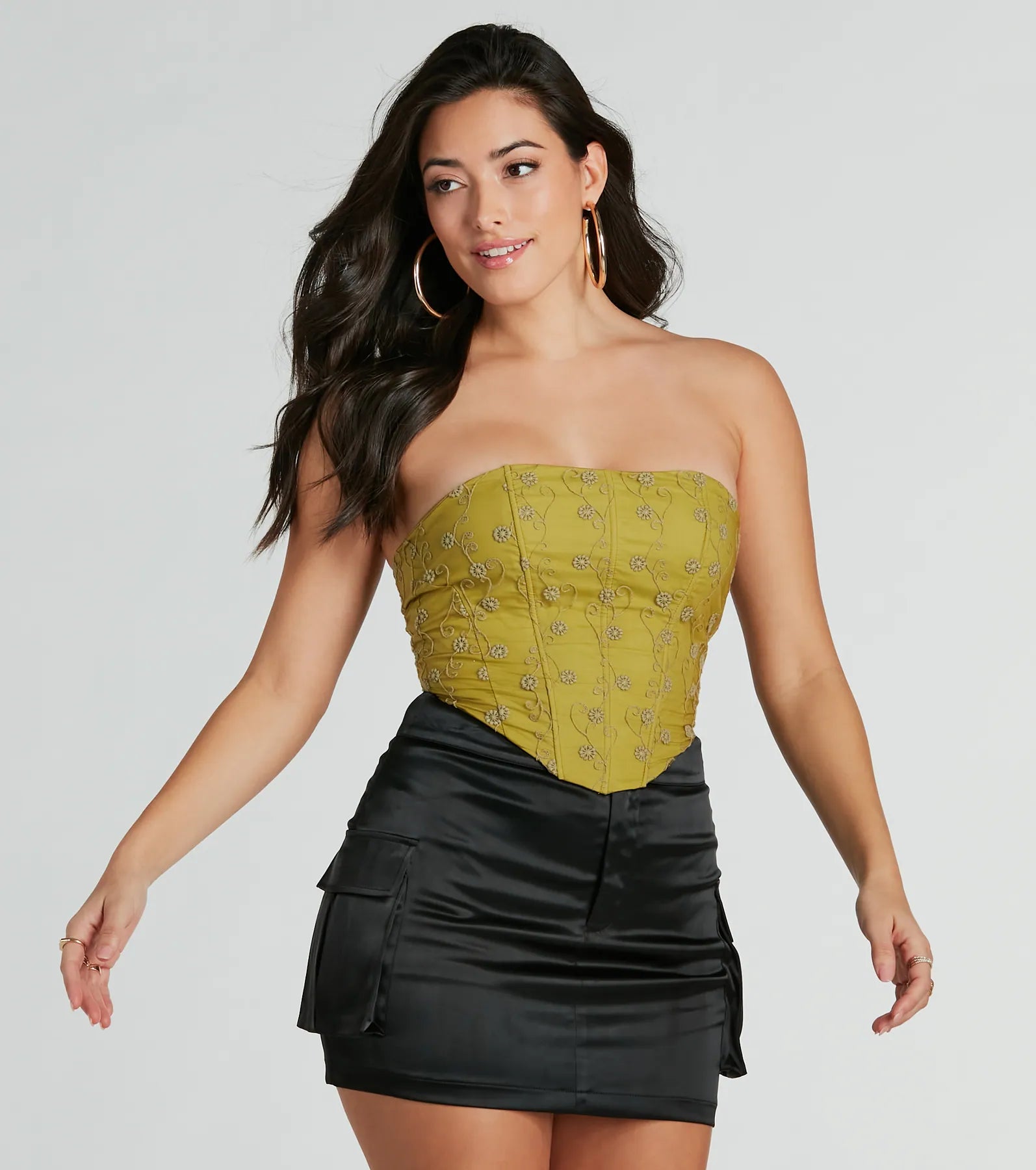 Ultimate Feminine Floral Embroidered Corset Top - Premium Fit & Style