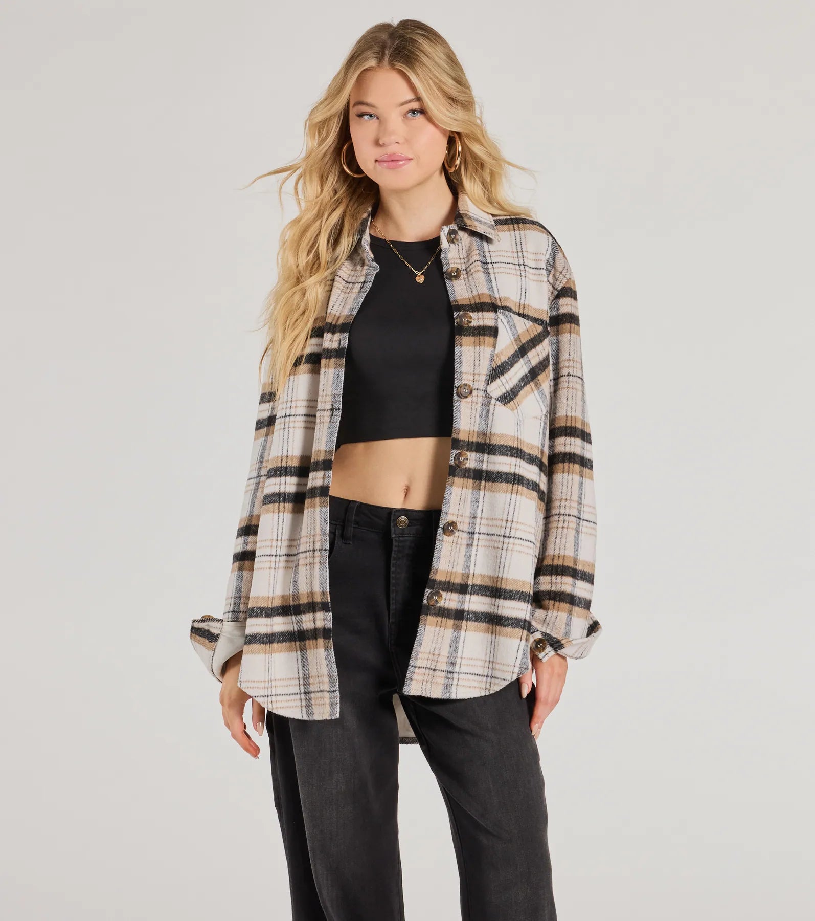 Premium Cozy Layer Plaid Shacket - Ultimate Comfort & Style