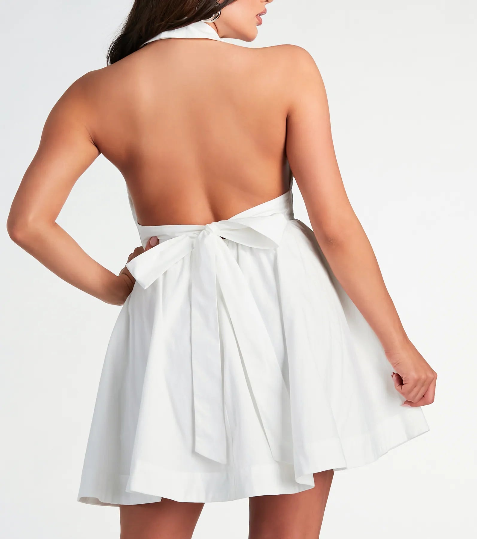 Ultimate Sunny Afternoons Open Back Skater Dress - Flirty & Feminine