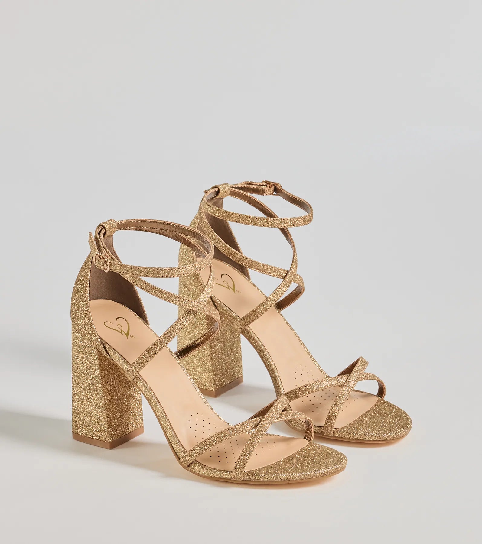 Ultimate Glitzy Strut: Premium Glitter Block Heels