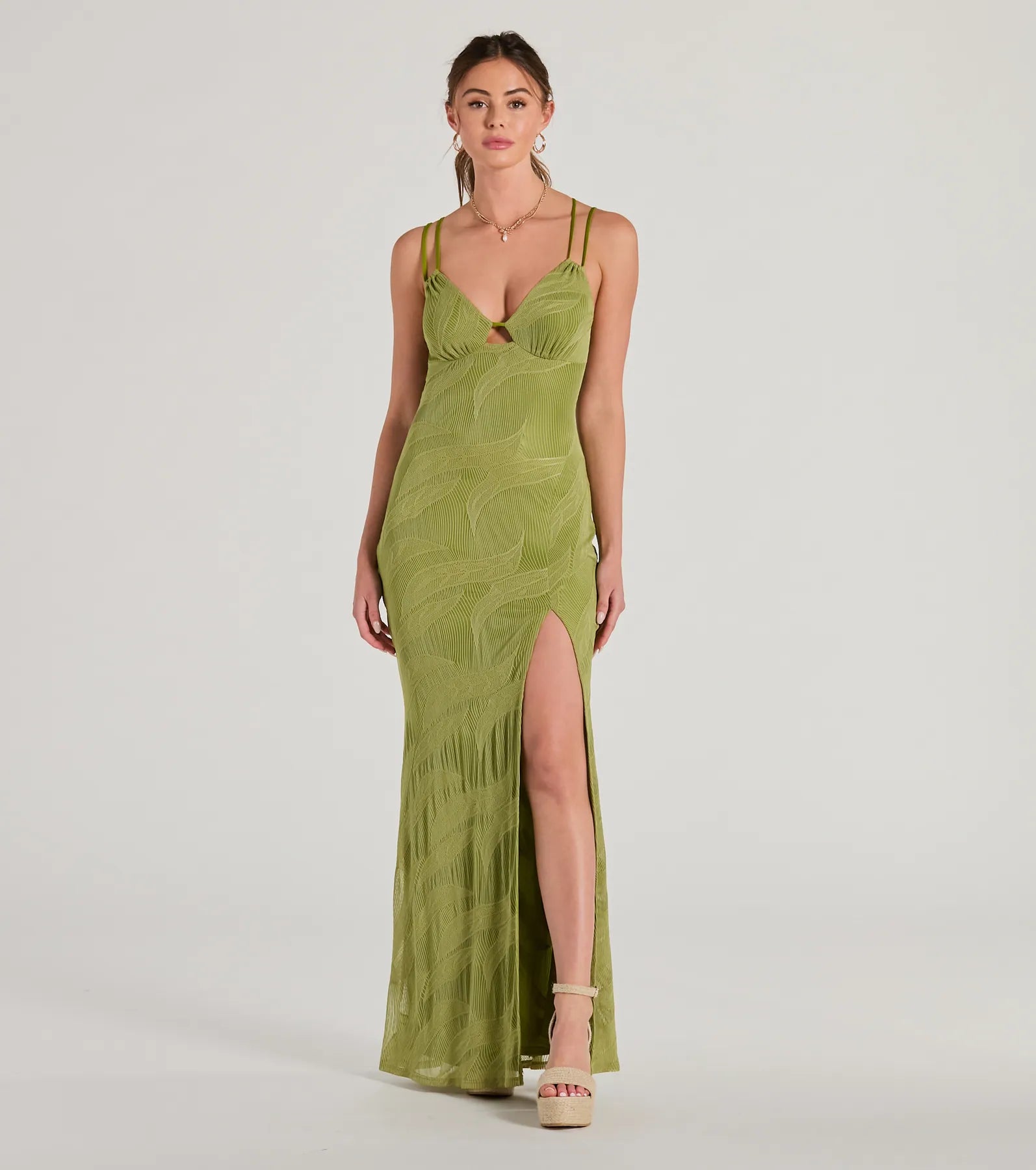 Premium Sunshine & Good Times V-Neck Mermaid Maxi Dress