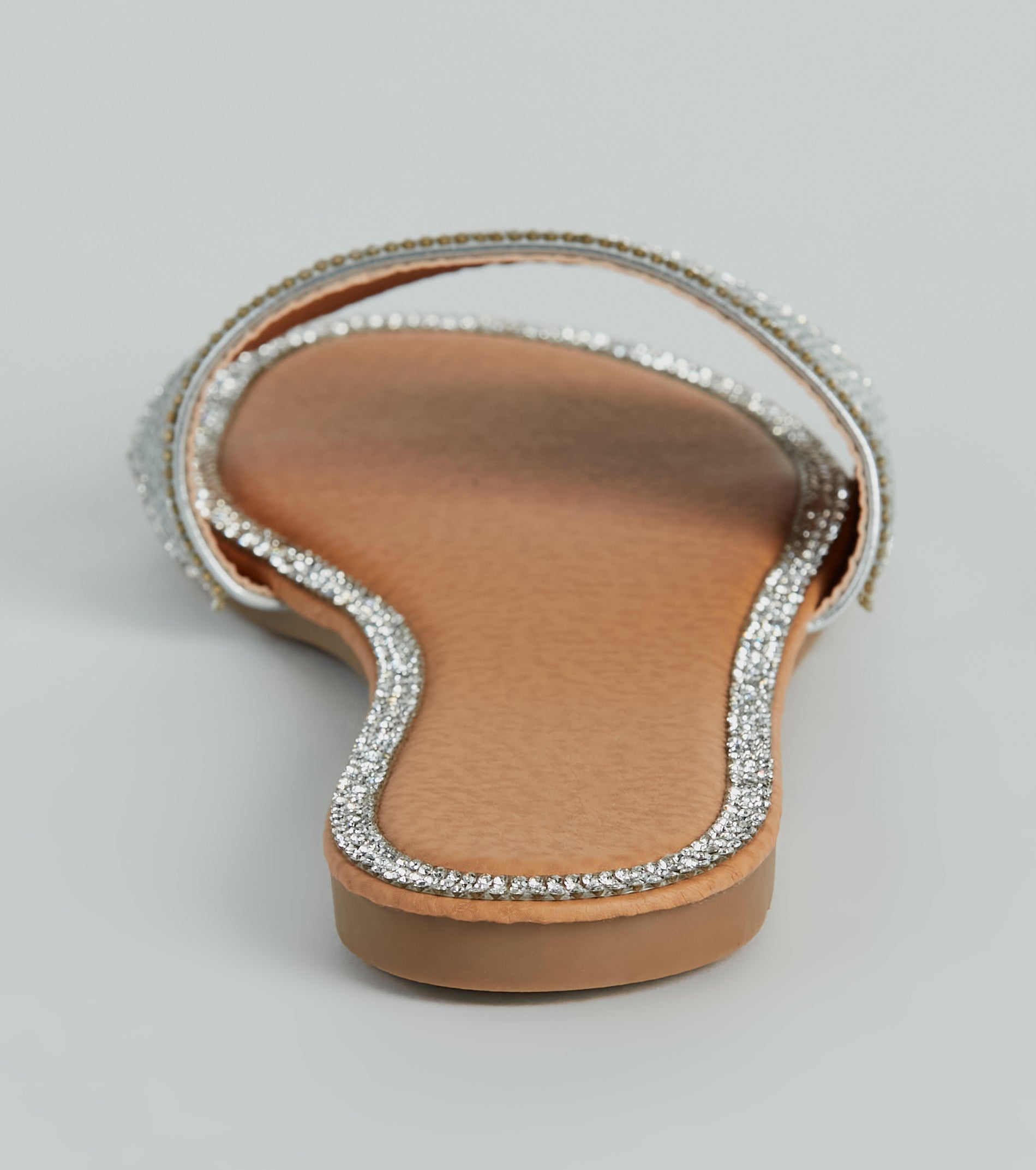 Ultimate Glam Rhinestone Strap Sandals - Casual Shine