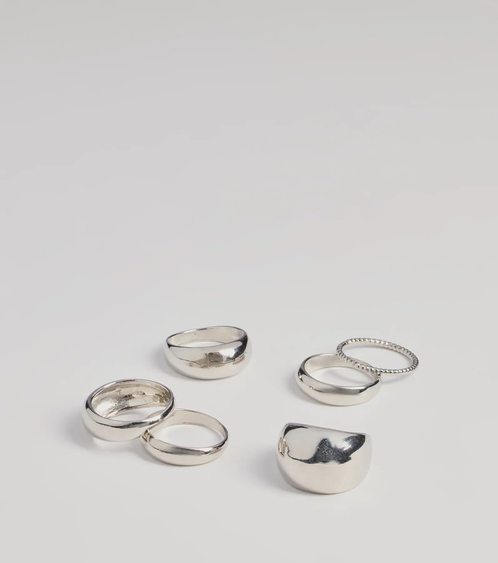 Ultimate Sleek Six-Pack Ring Set - Trendy & Versatile