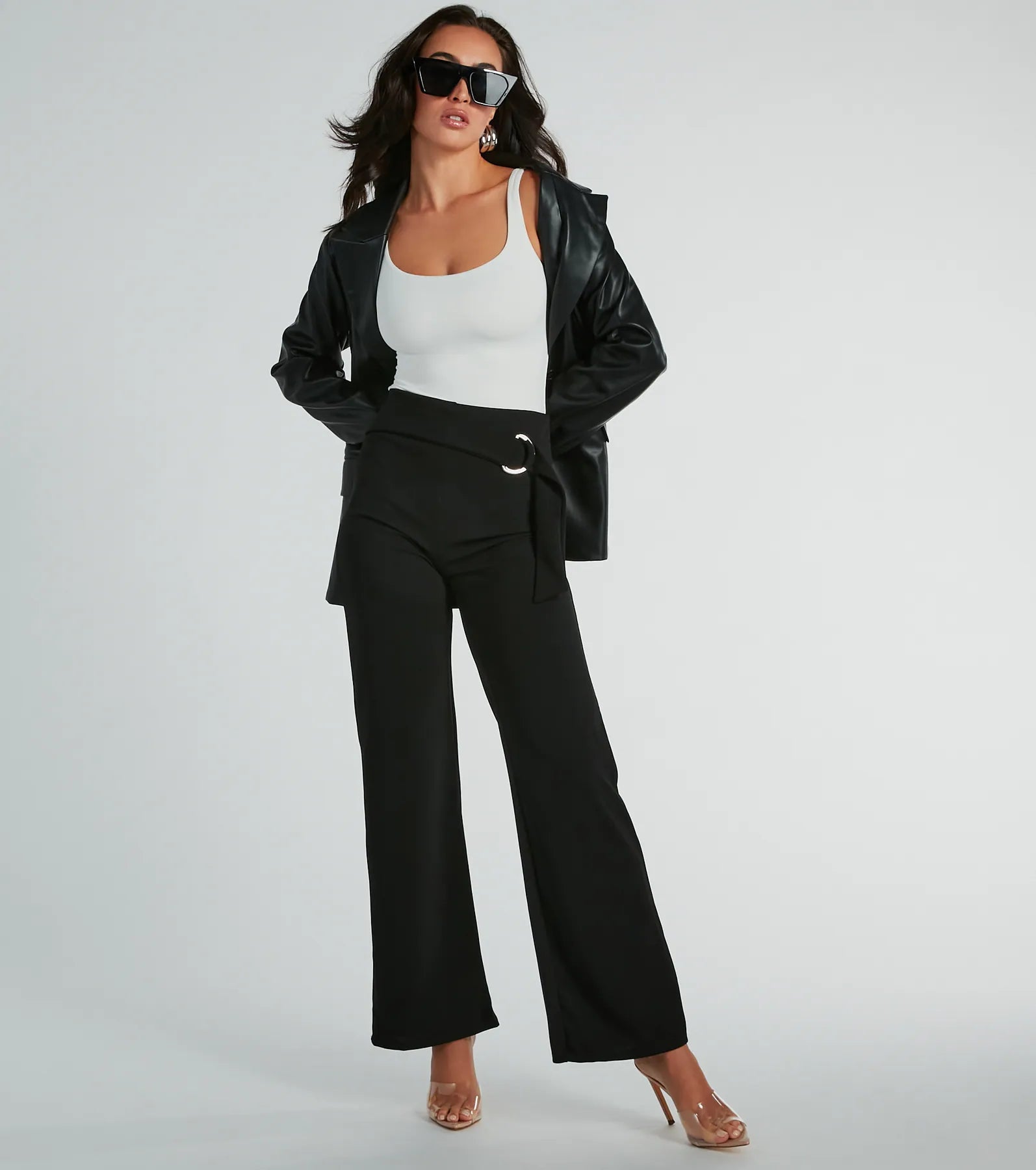 Premium High-Rise Straight-Leg Crepe Pants - Upgrade Your Workwear Style