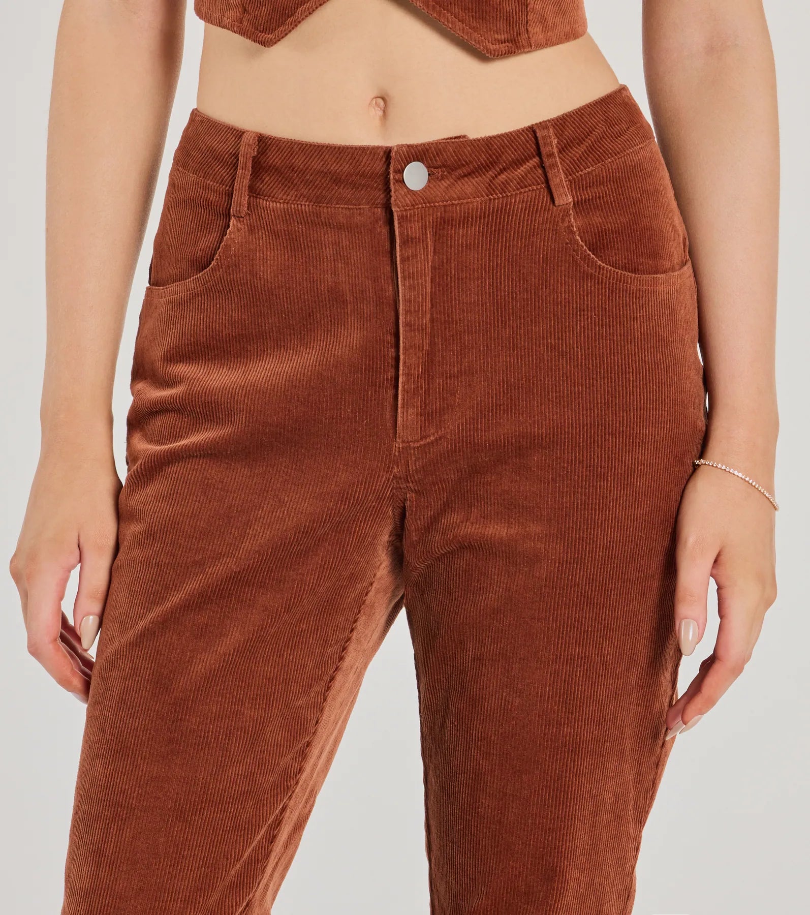 Ultimate Retro Chic Corduroy High-Rise Flare Pants