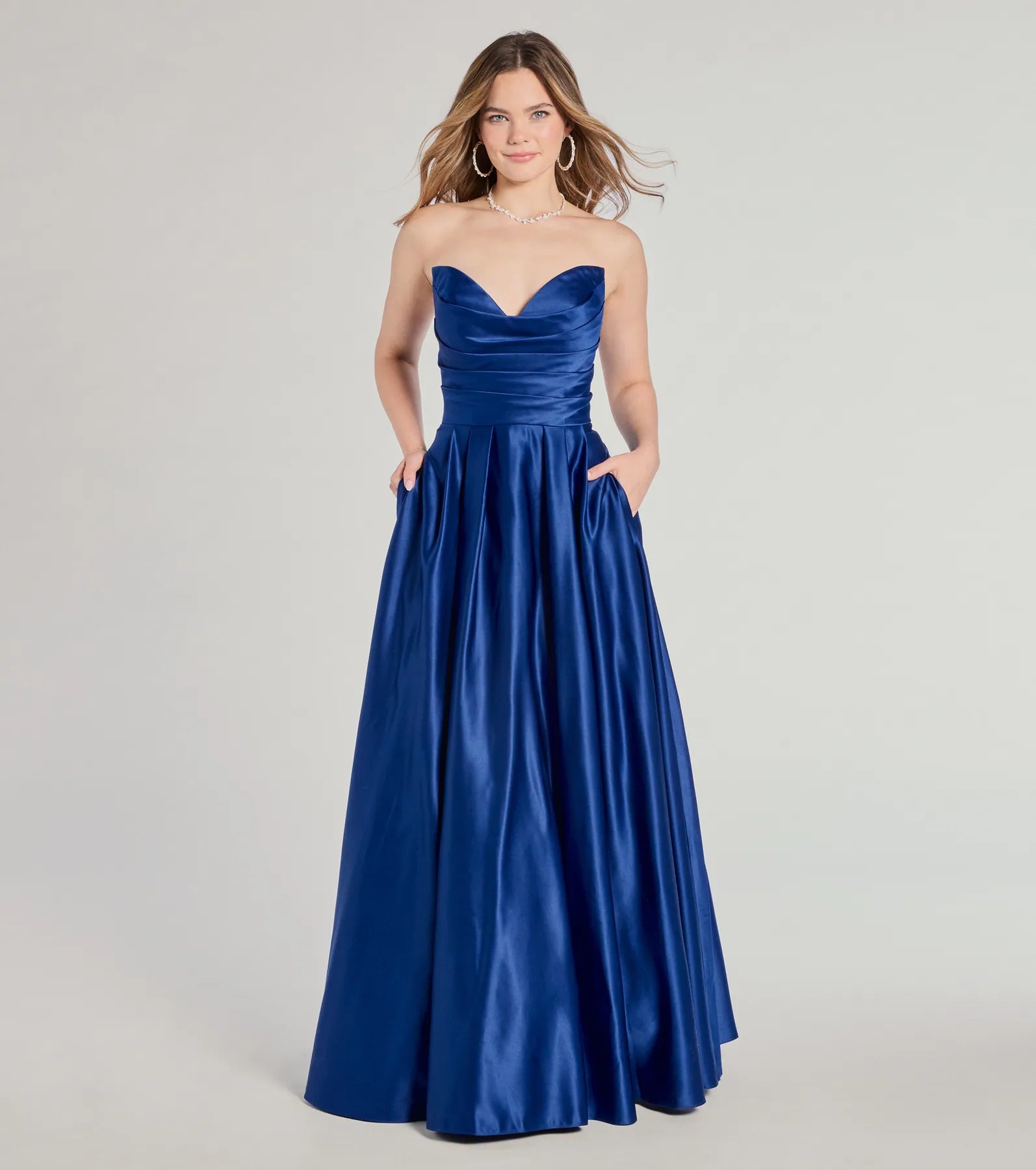 Ultimate Elegance: Ruth Strapless Sweetheart A-Line Satin Ball Gown