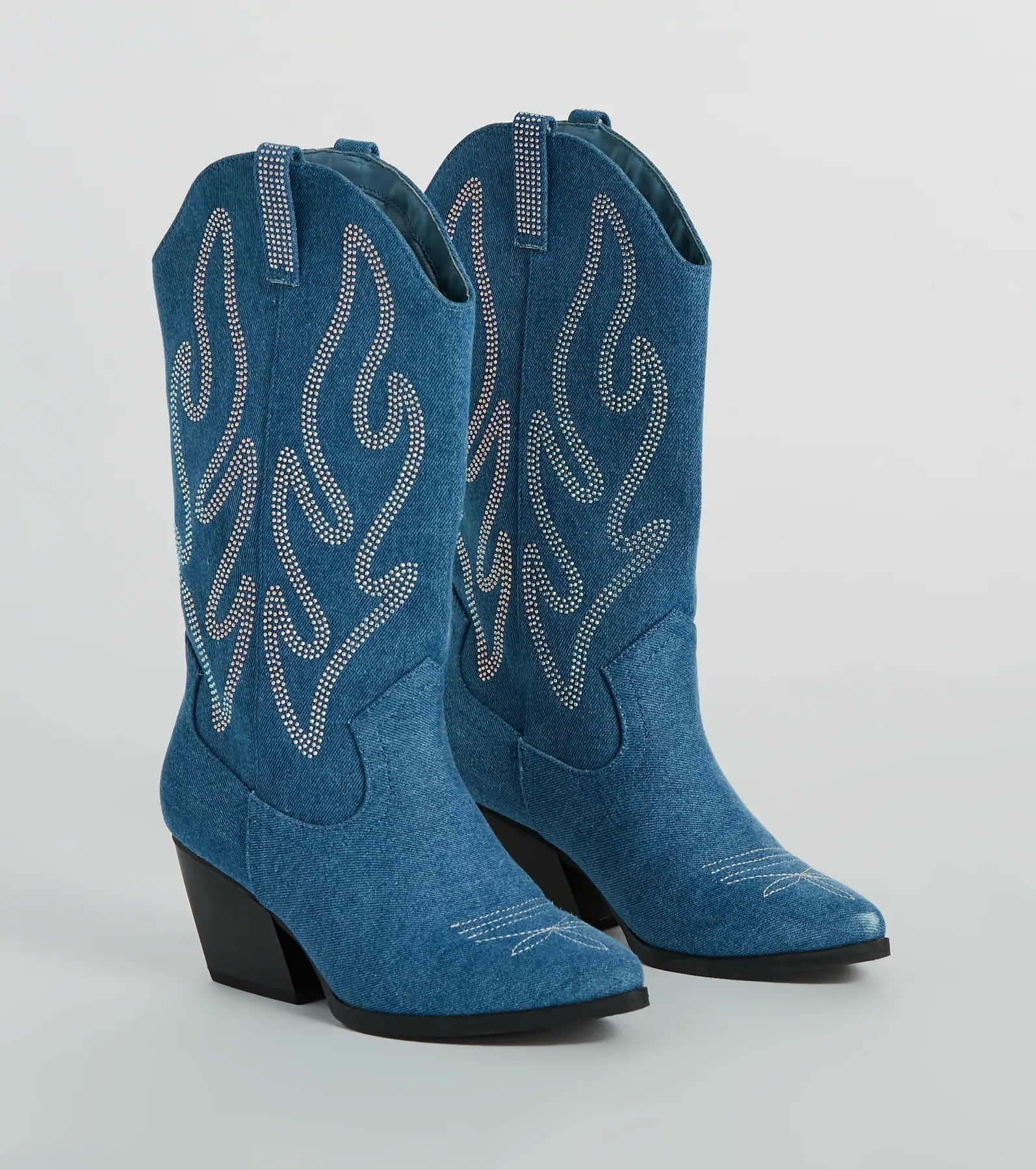 Ultimate Countryside Rhinestone Denim Cowboy Boots