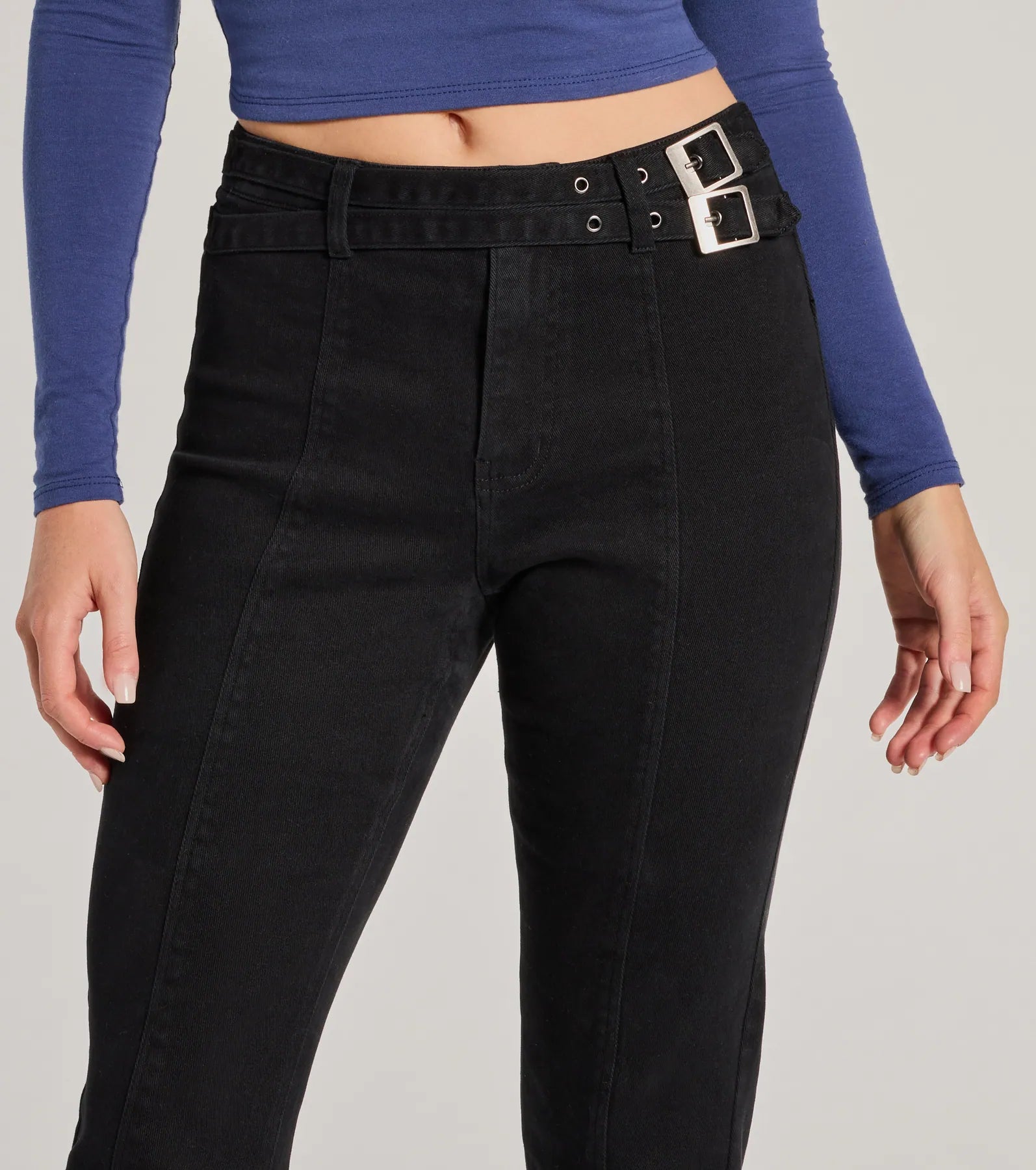 Ultimate High-Rise Belted Bootcut Pants - Premium Fit & Style