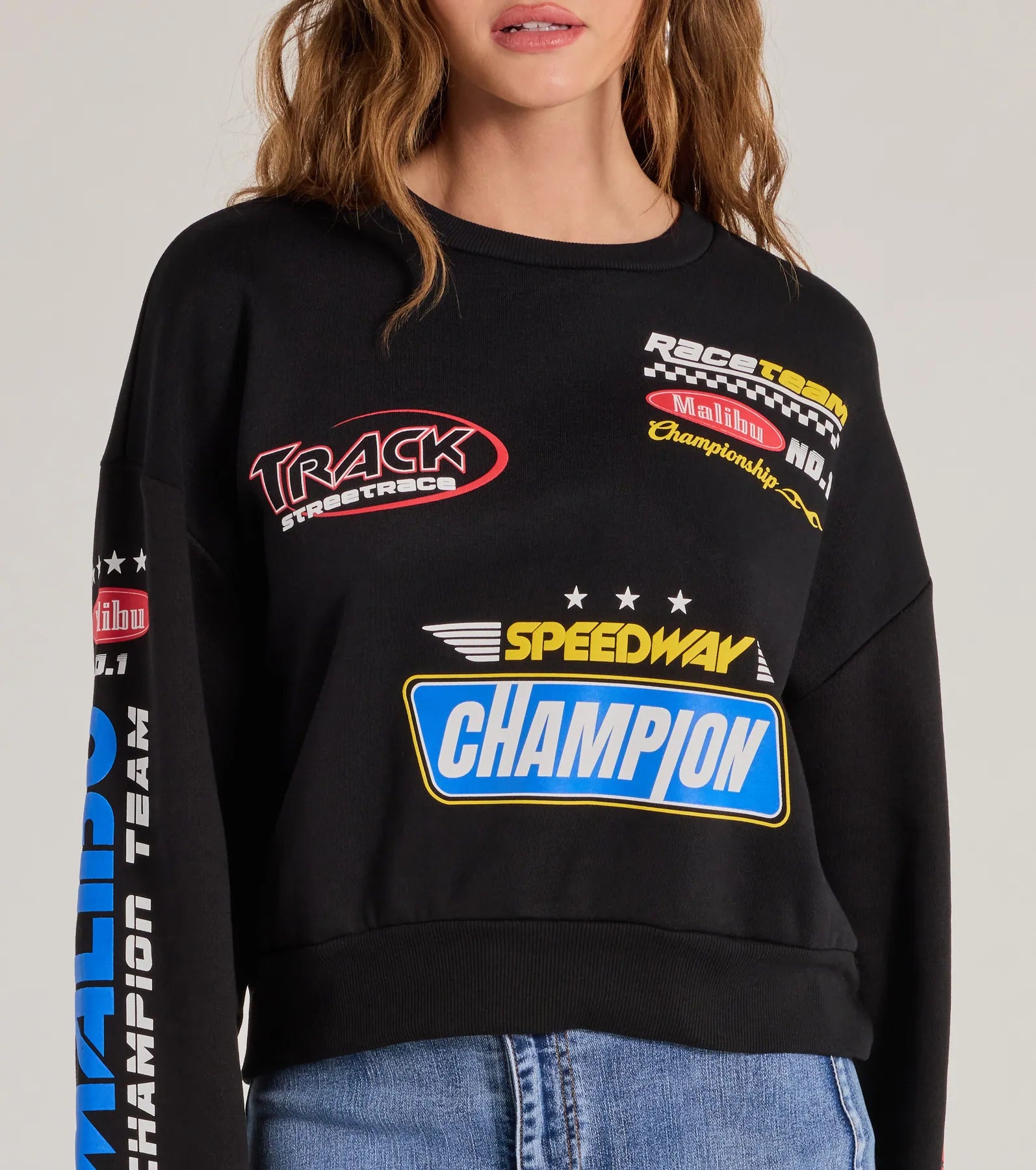 Premium Moto Graphic Fleece Sweatshirt - Ultimate Comfort & Style