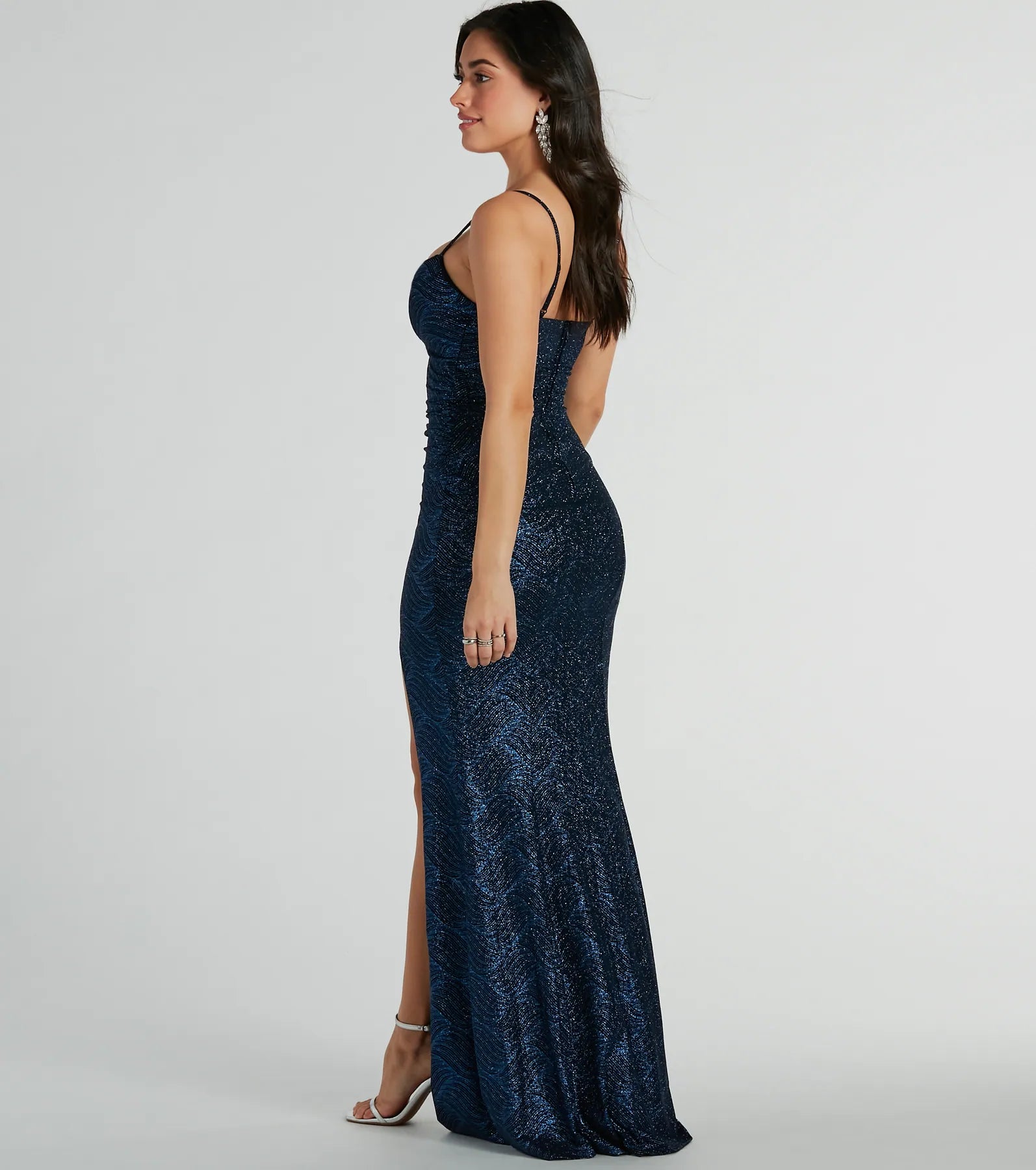 Premium Ashelyn Glitter Mermaid Evening Gown