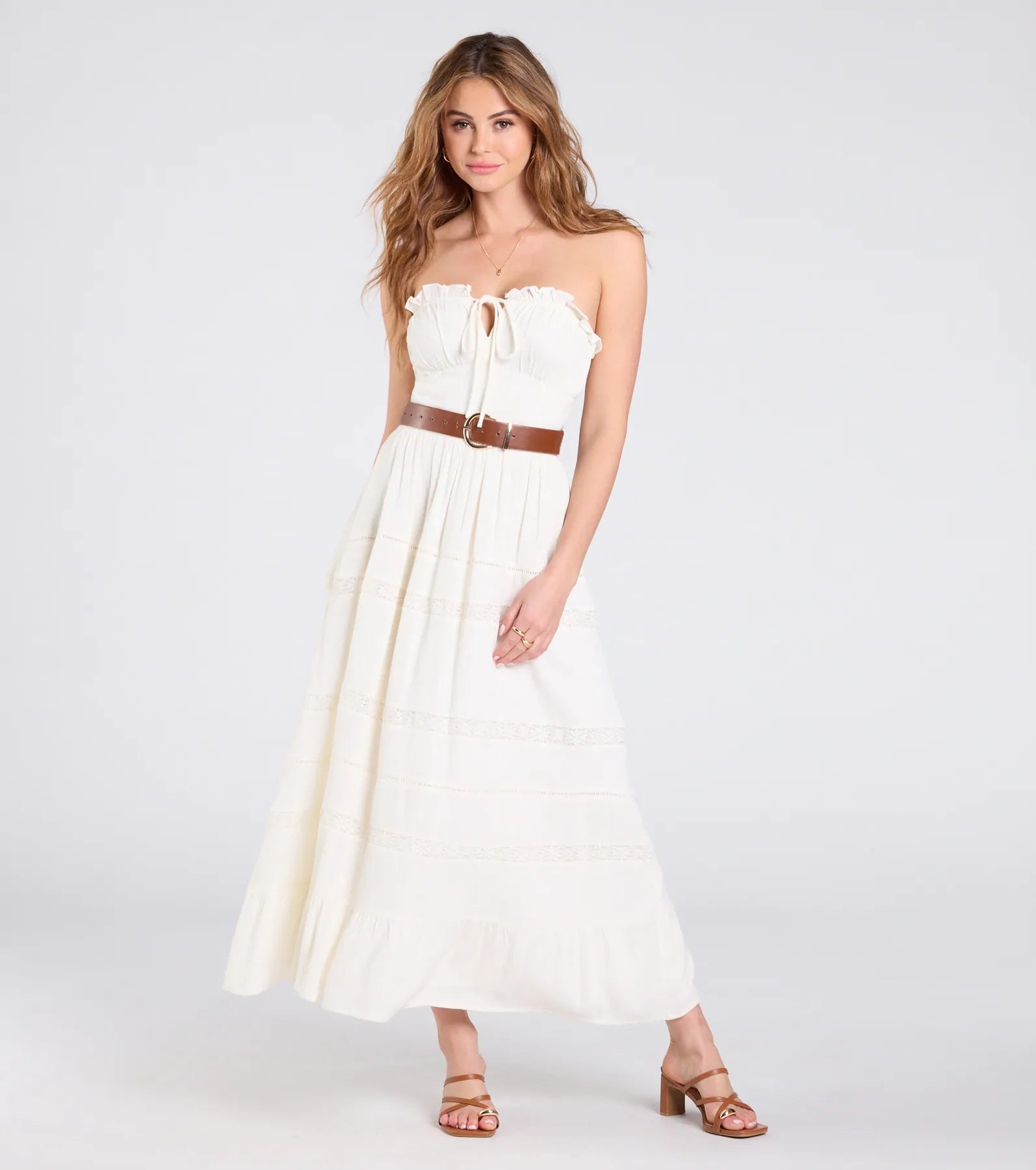 Ultimate Breezy Chic Belted A-Line Maxi Dress