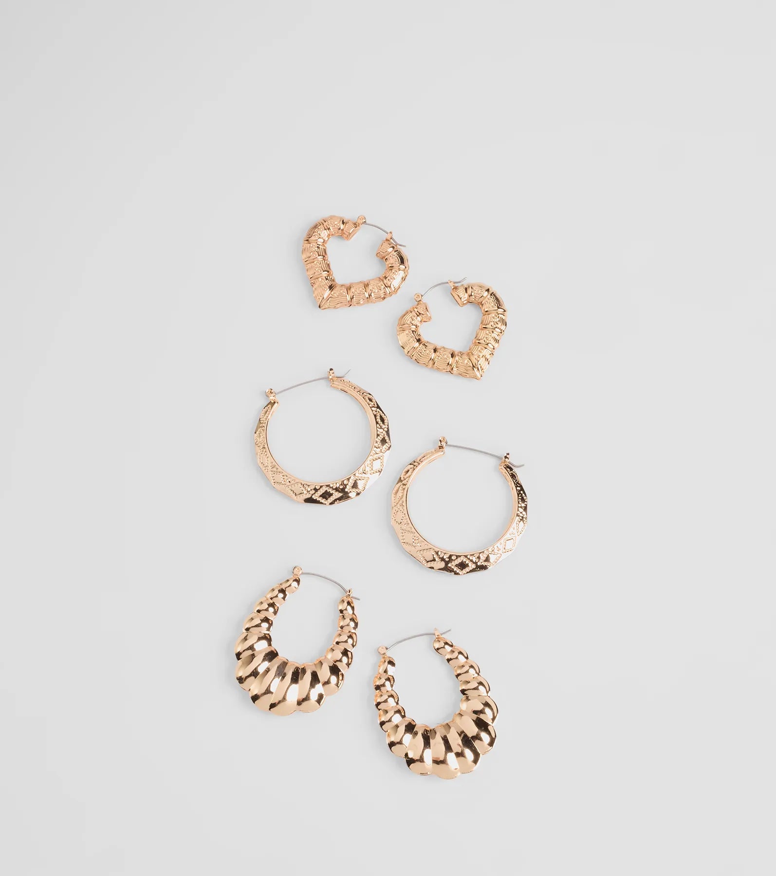 Ultimate Style Hoop Earrings Trio - Premium Three-Pack