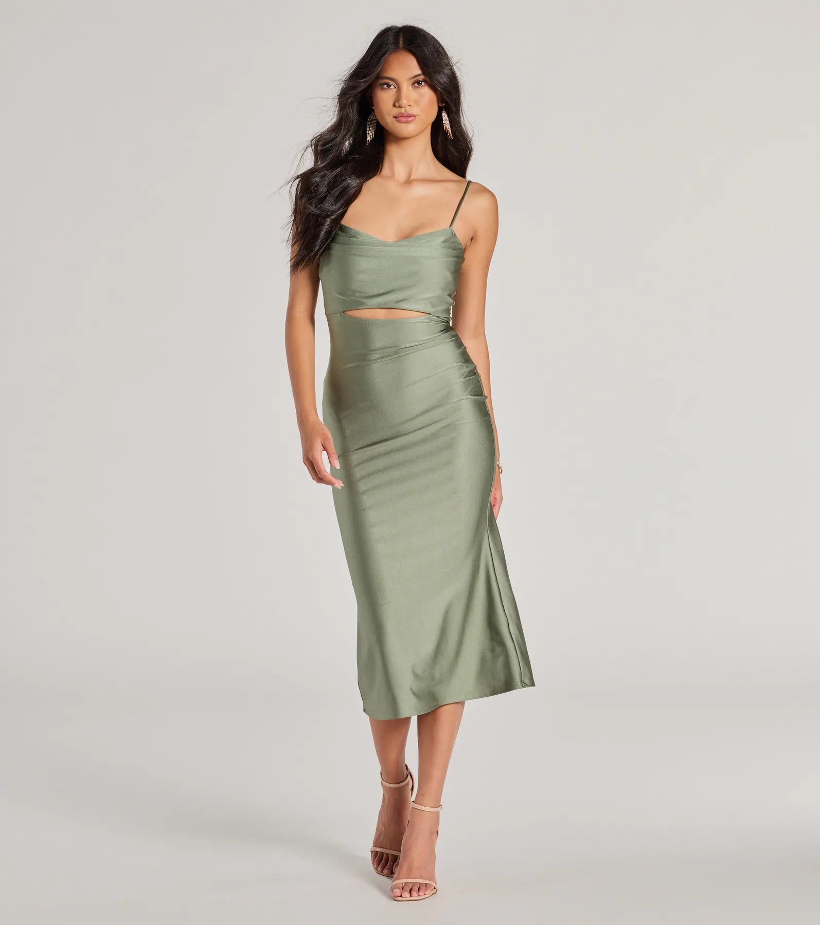 Ultimate Chic Arrival Cutout Bodycon Midi Dress