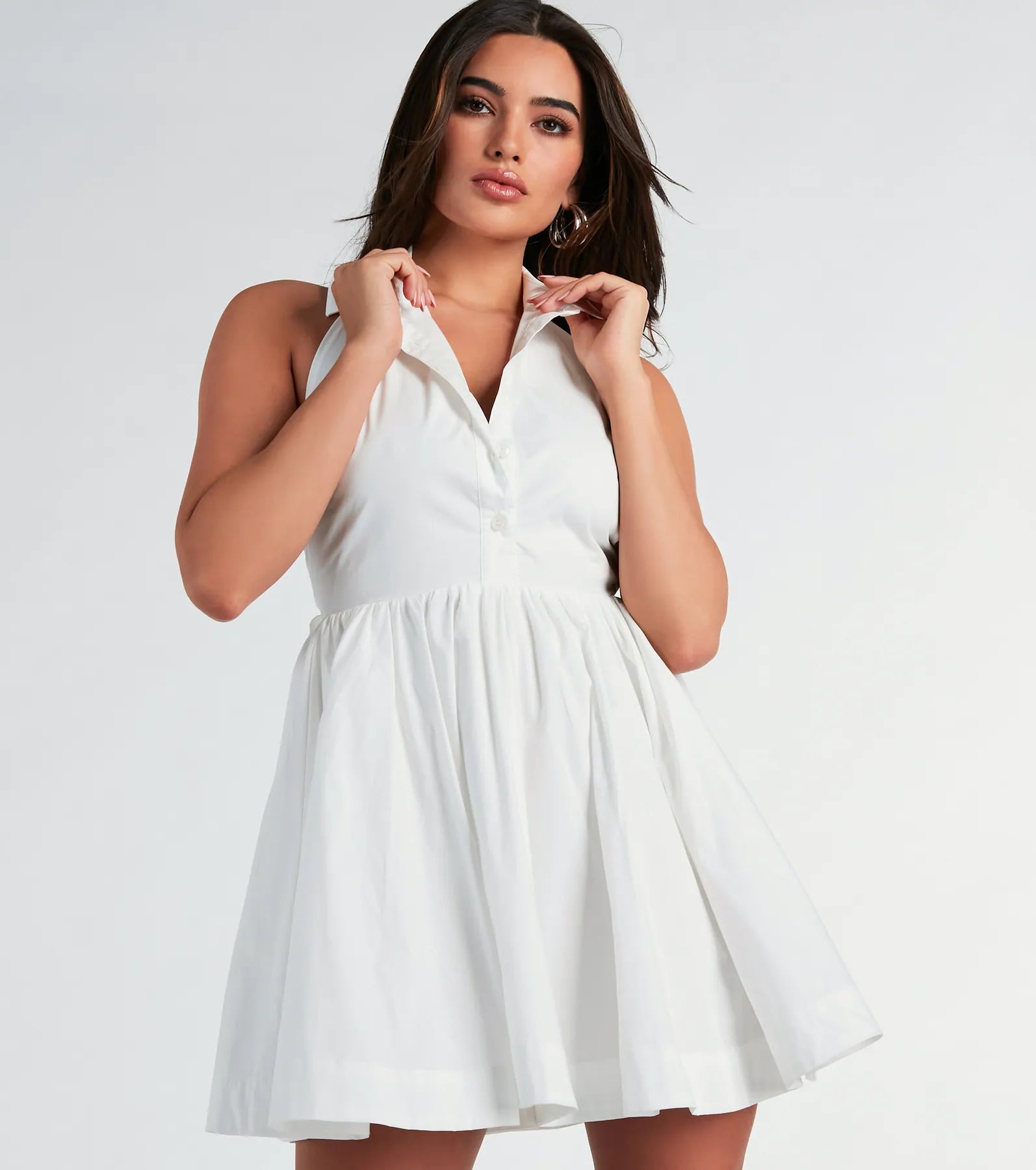 Ultimate Sunny Afternoons Open Back Skater Dress - Flirty & Feminine