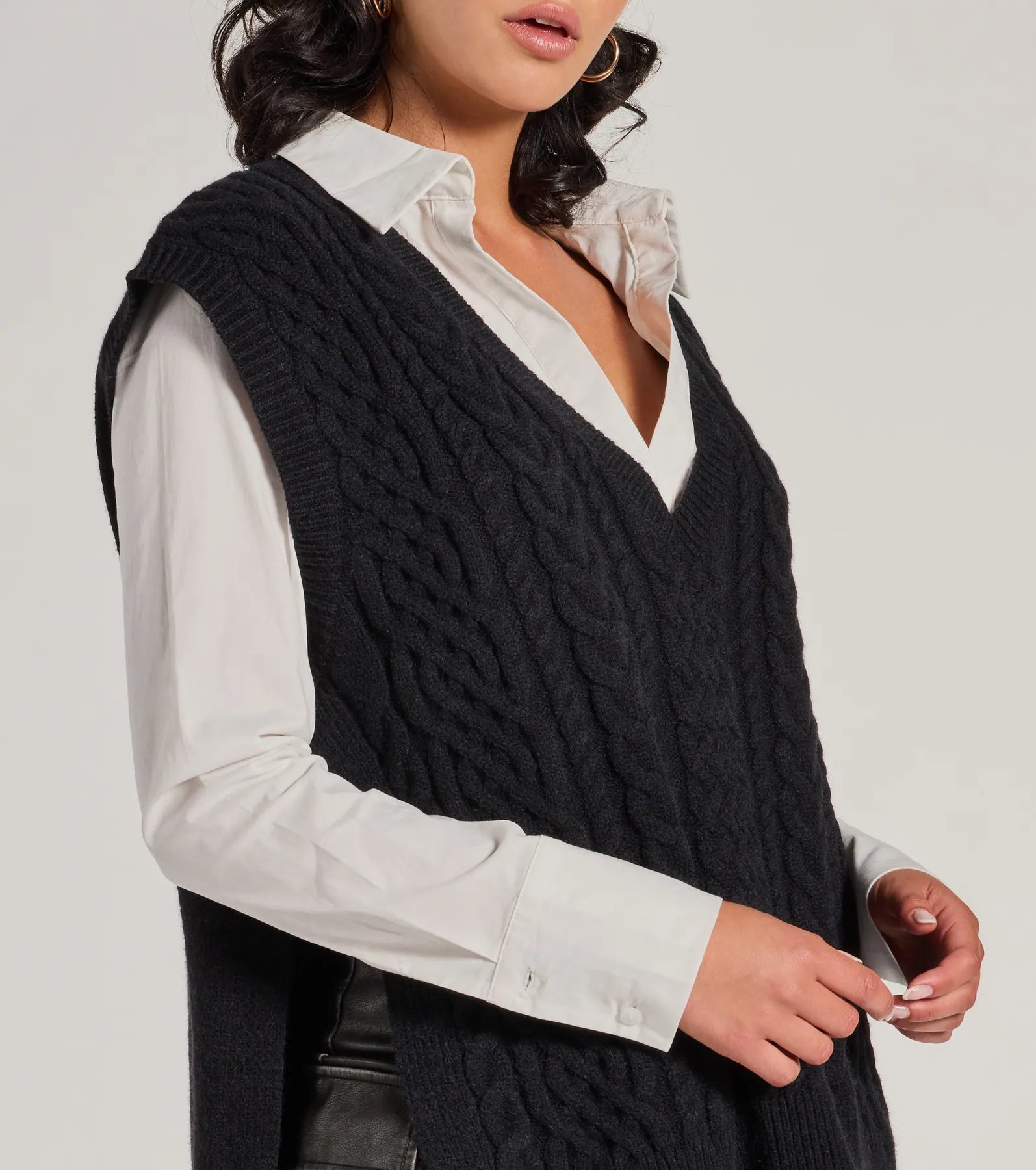 Premium Chic Cable Knit Vest for Effortless Style