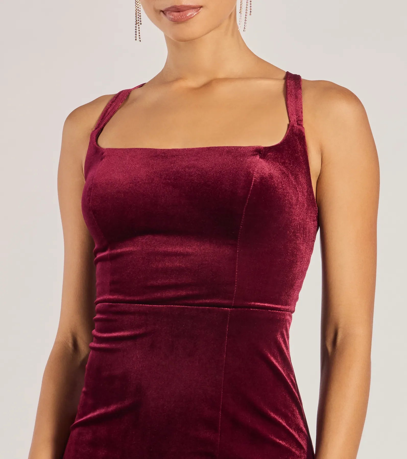 Ultimate Christina Velvet Lace-Up Back Dress