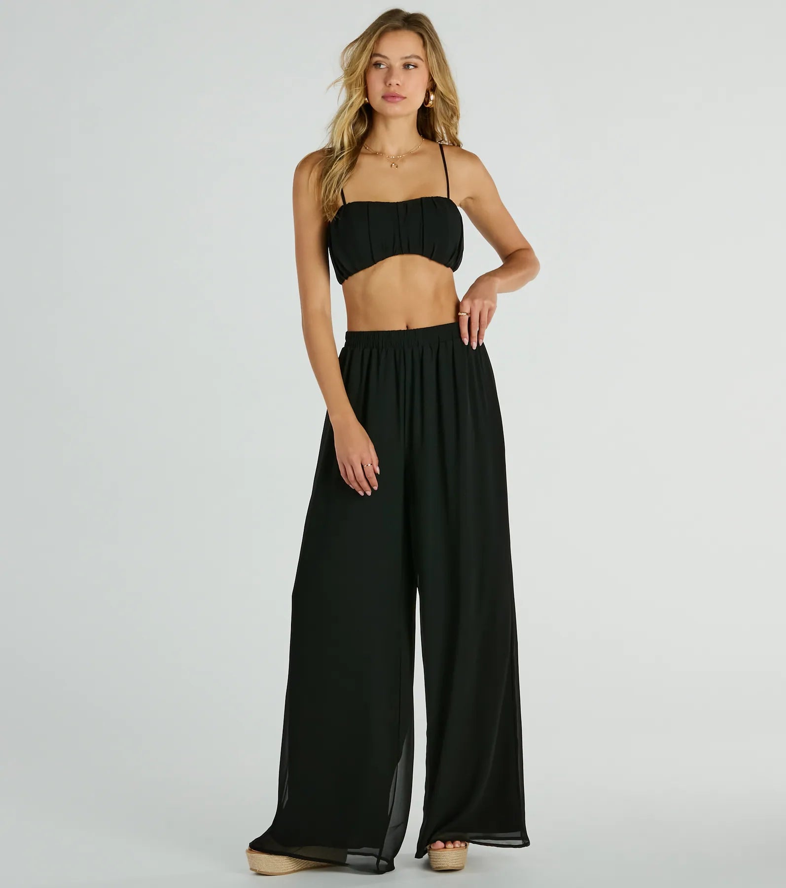 Ultimate Allure Ruched Chiffon Bra Top