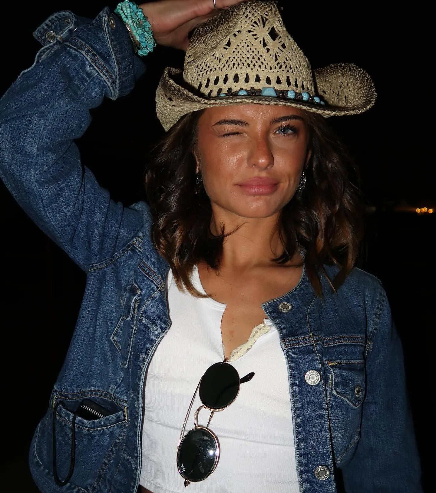 Premium Everyday Cowgirl Stone-Embellished Straw Western Hat