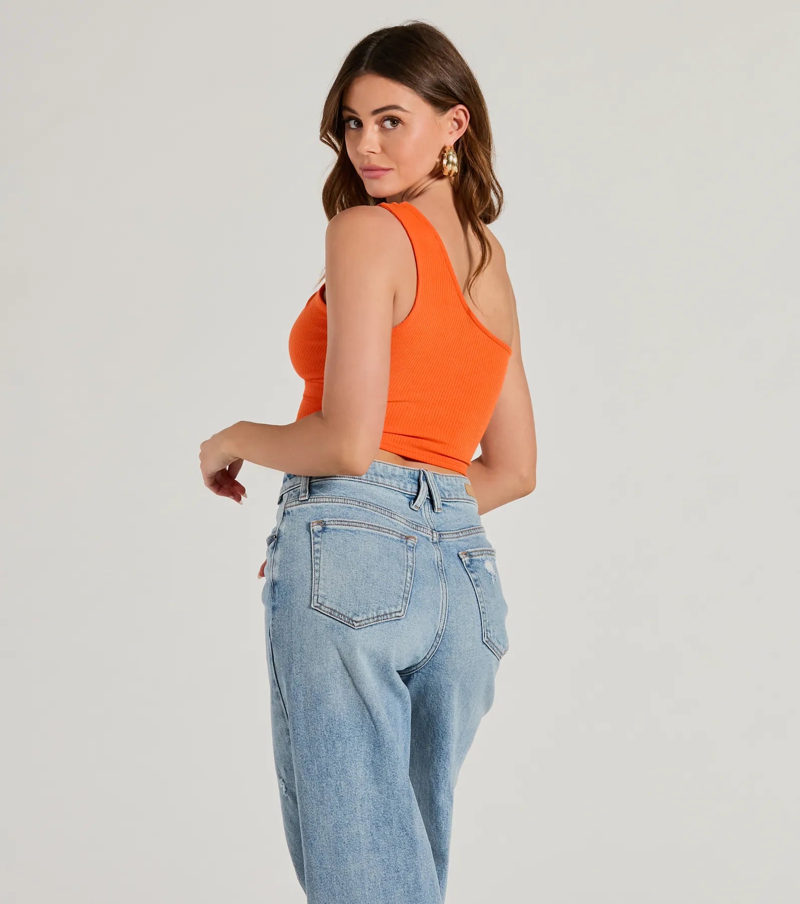 Ultimate One-Shoulder Cutout Crop Top | Trendy & Form-Fitting