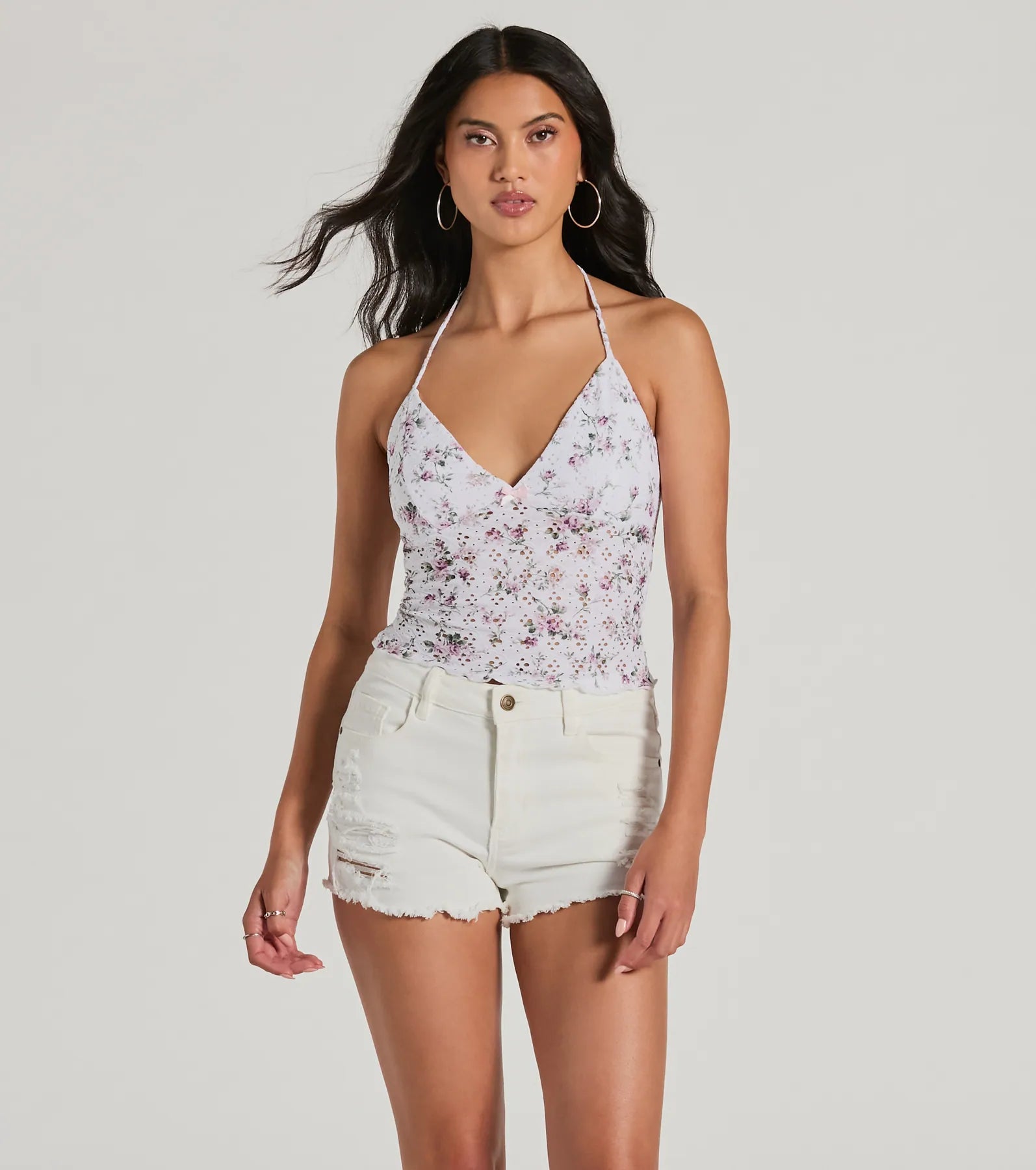 Ultimate Floral Halter Crop Top – Summer Essential