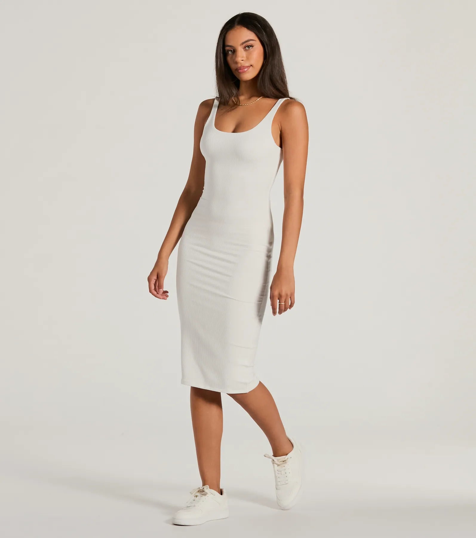 Ultimate Ribbed Knit Bodycon Midi Dress - Effortless Style & Comfort