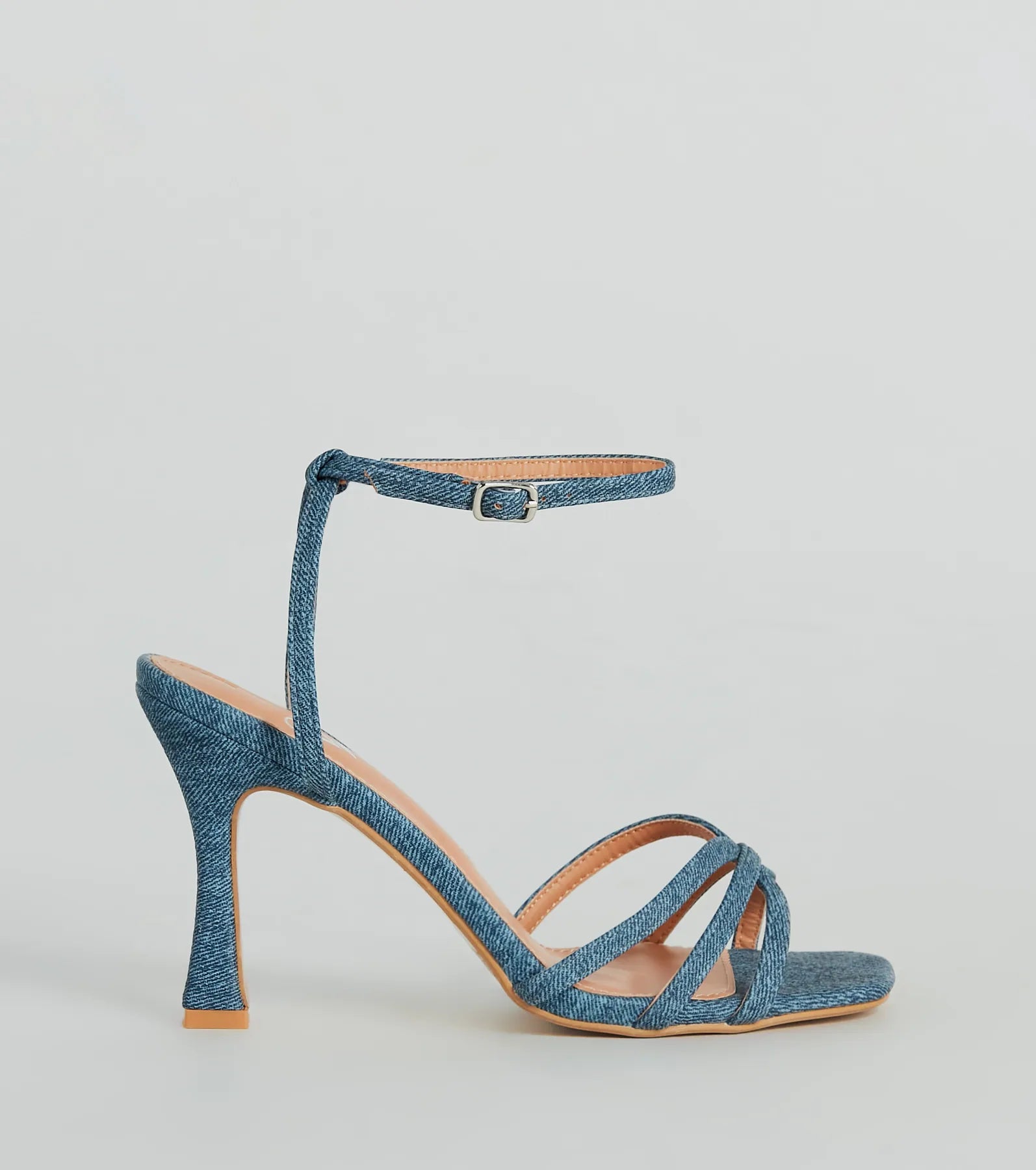 Ultimate Season Staple: Denim Print Faux Leather Stiletto Heels