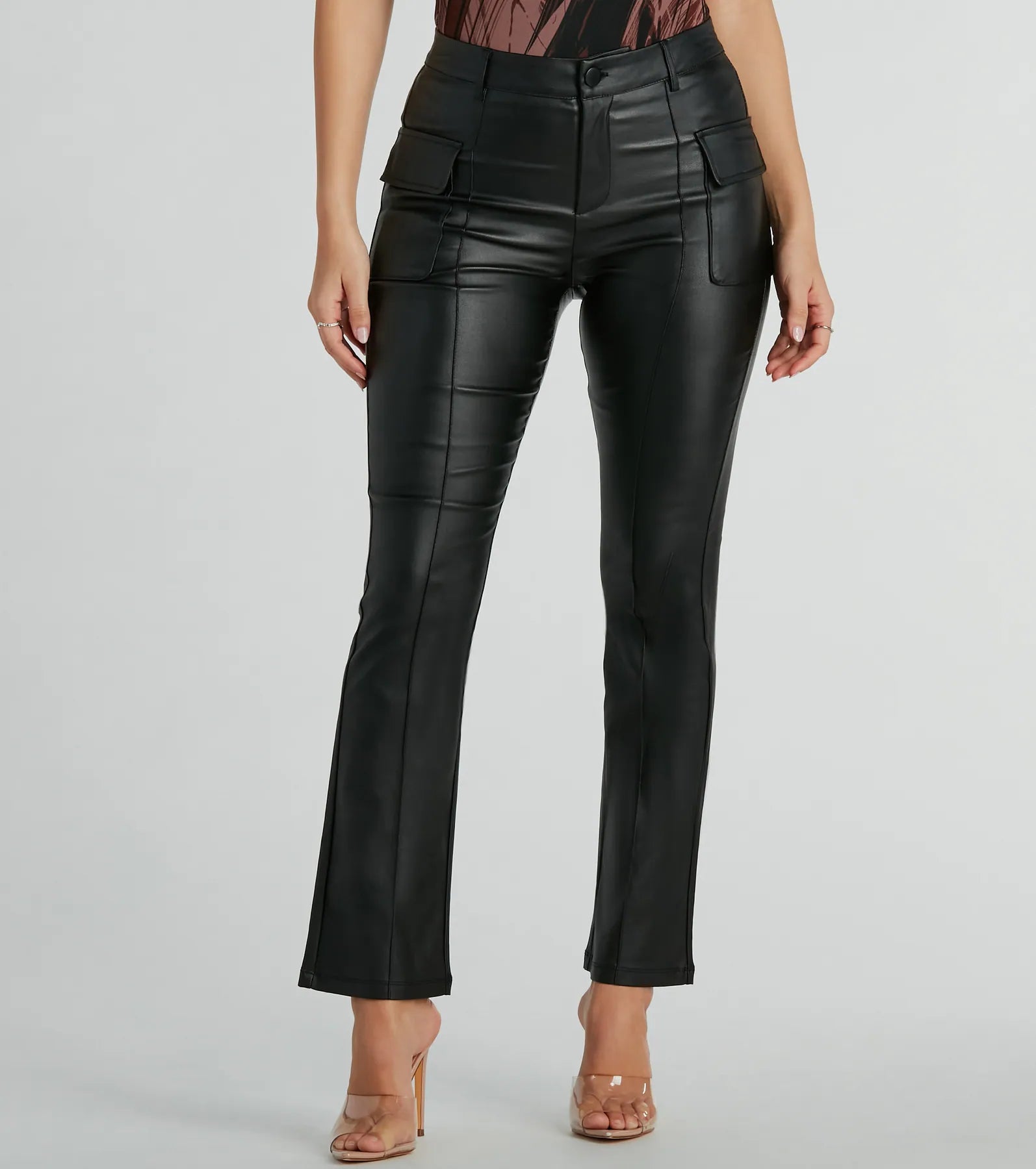 Premium Faux Leather Straight-Leg Pants - Ultimate Style Upgrade