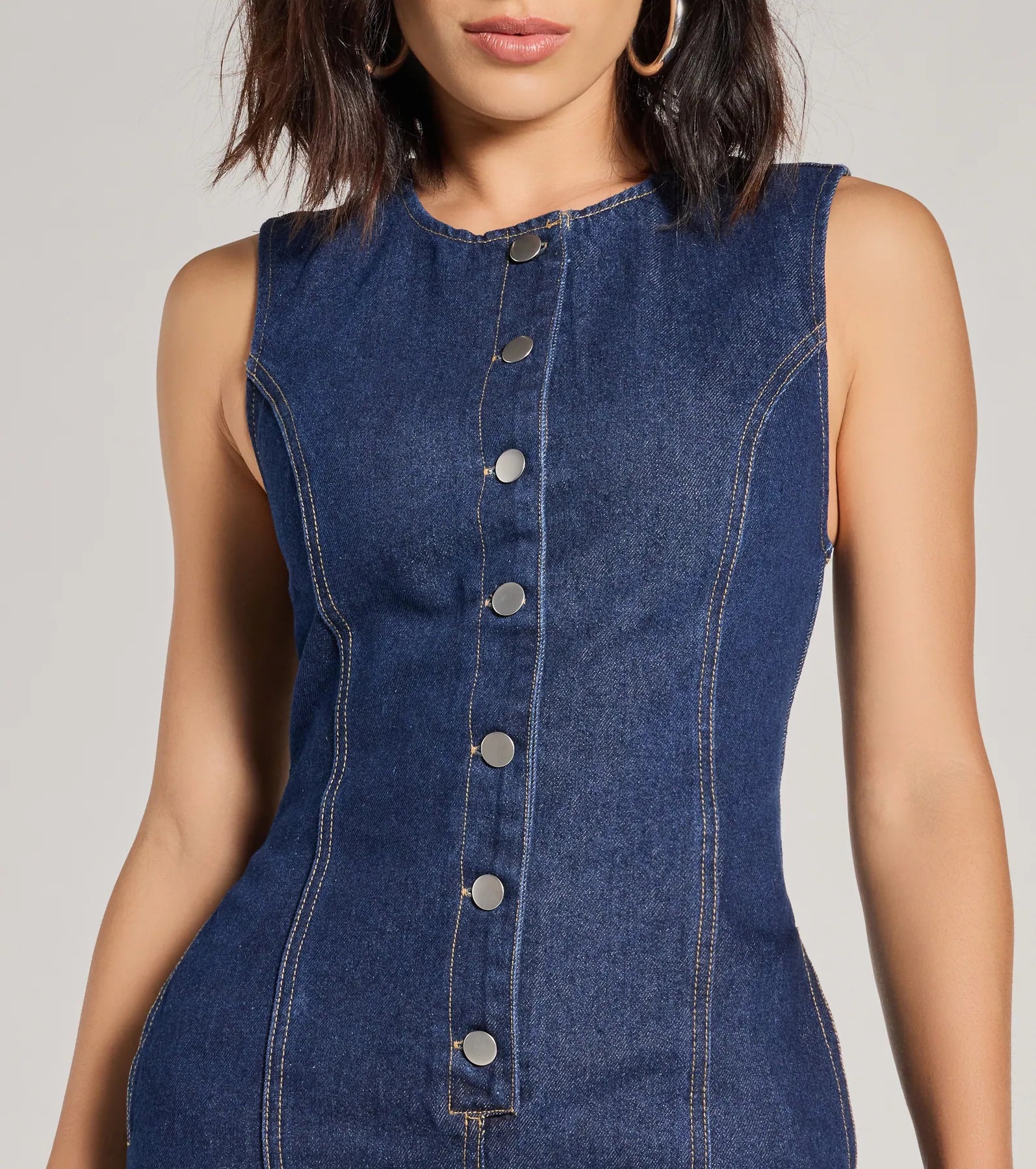 Ultimate Casual Denim Romper - Button Down Style