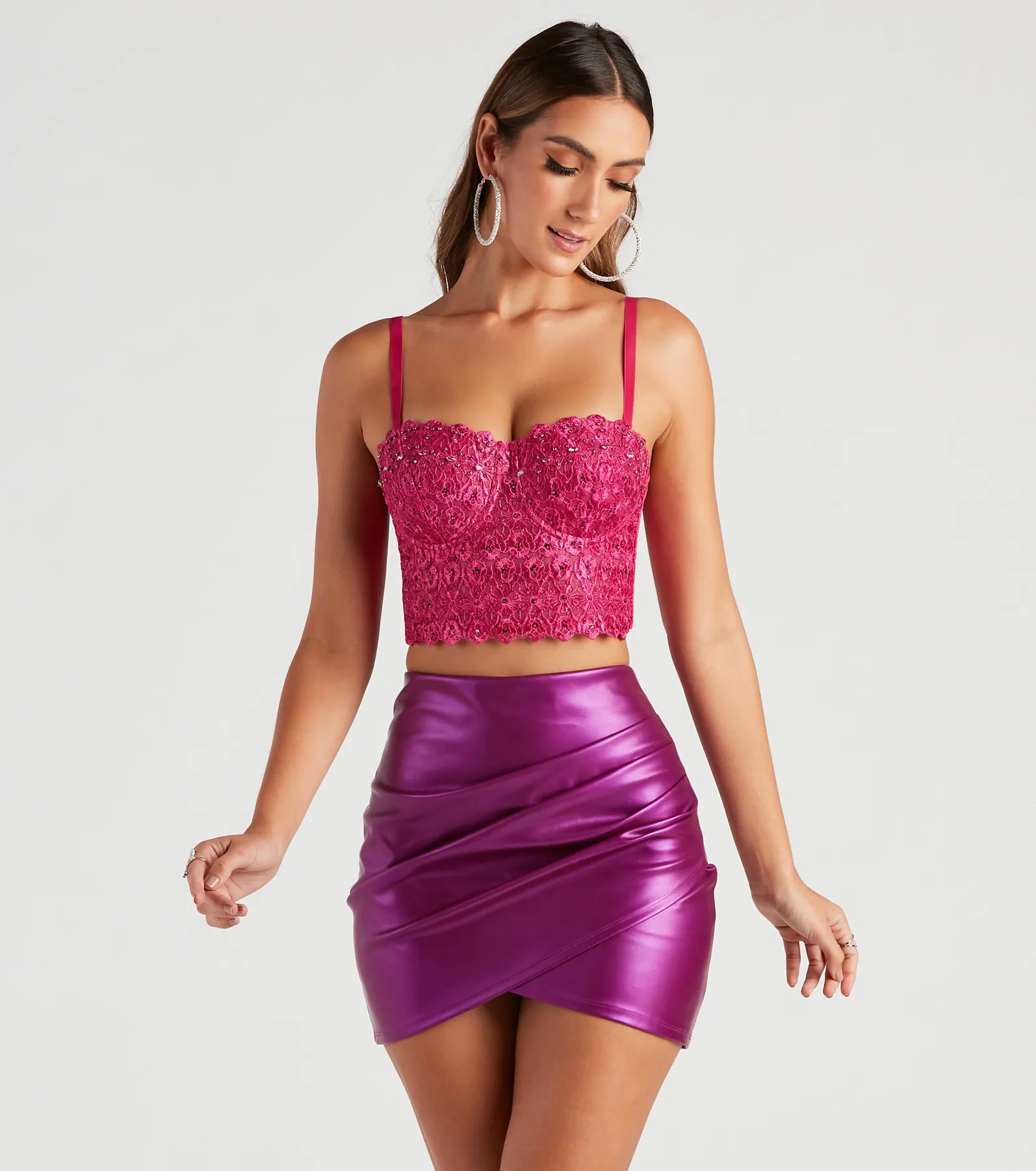 Ultimate Glam Lace Bustier Top