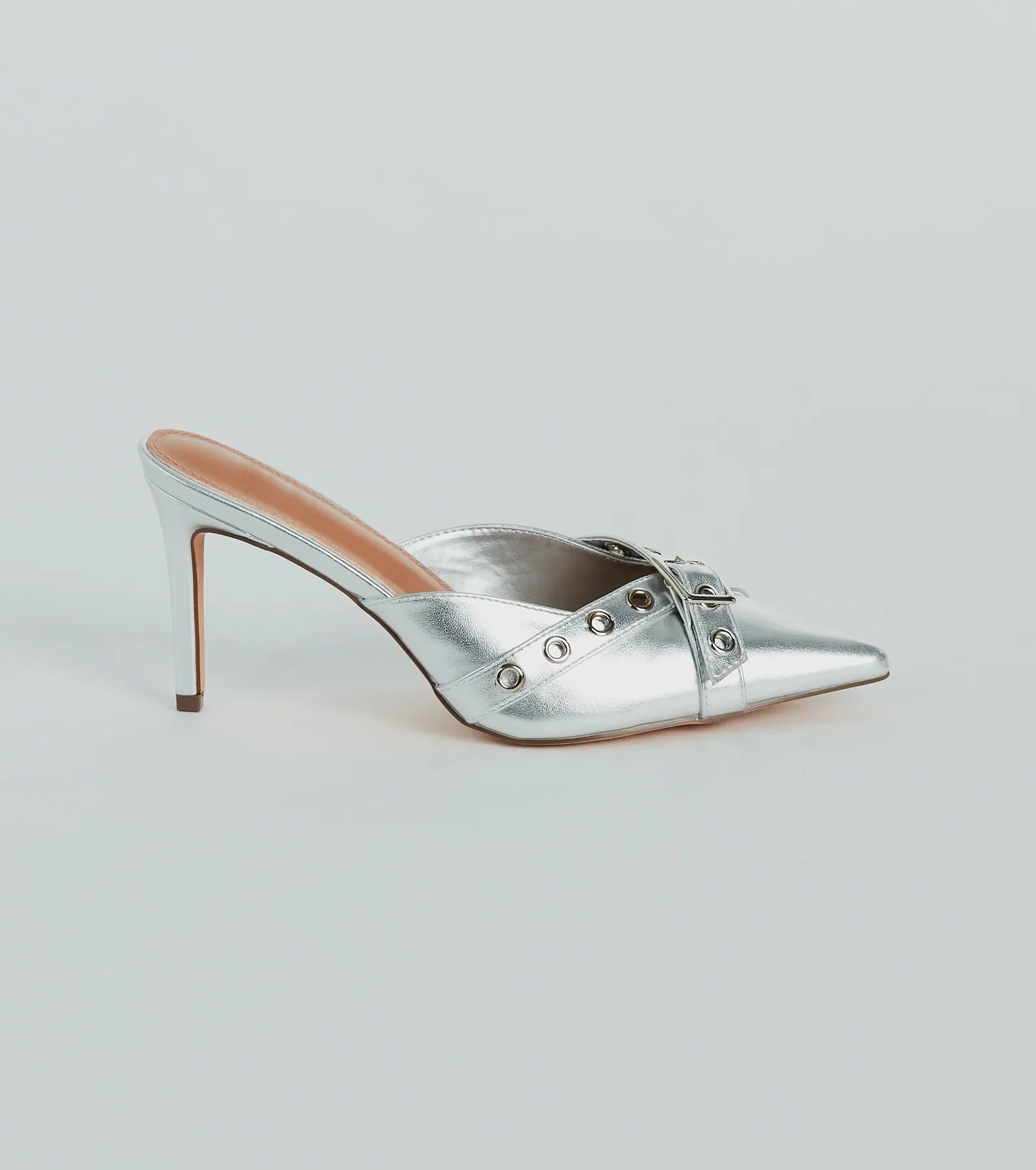 Ultimate Glam Metallic Stiletto Mules - Elevate Your Style