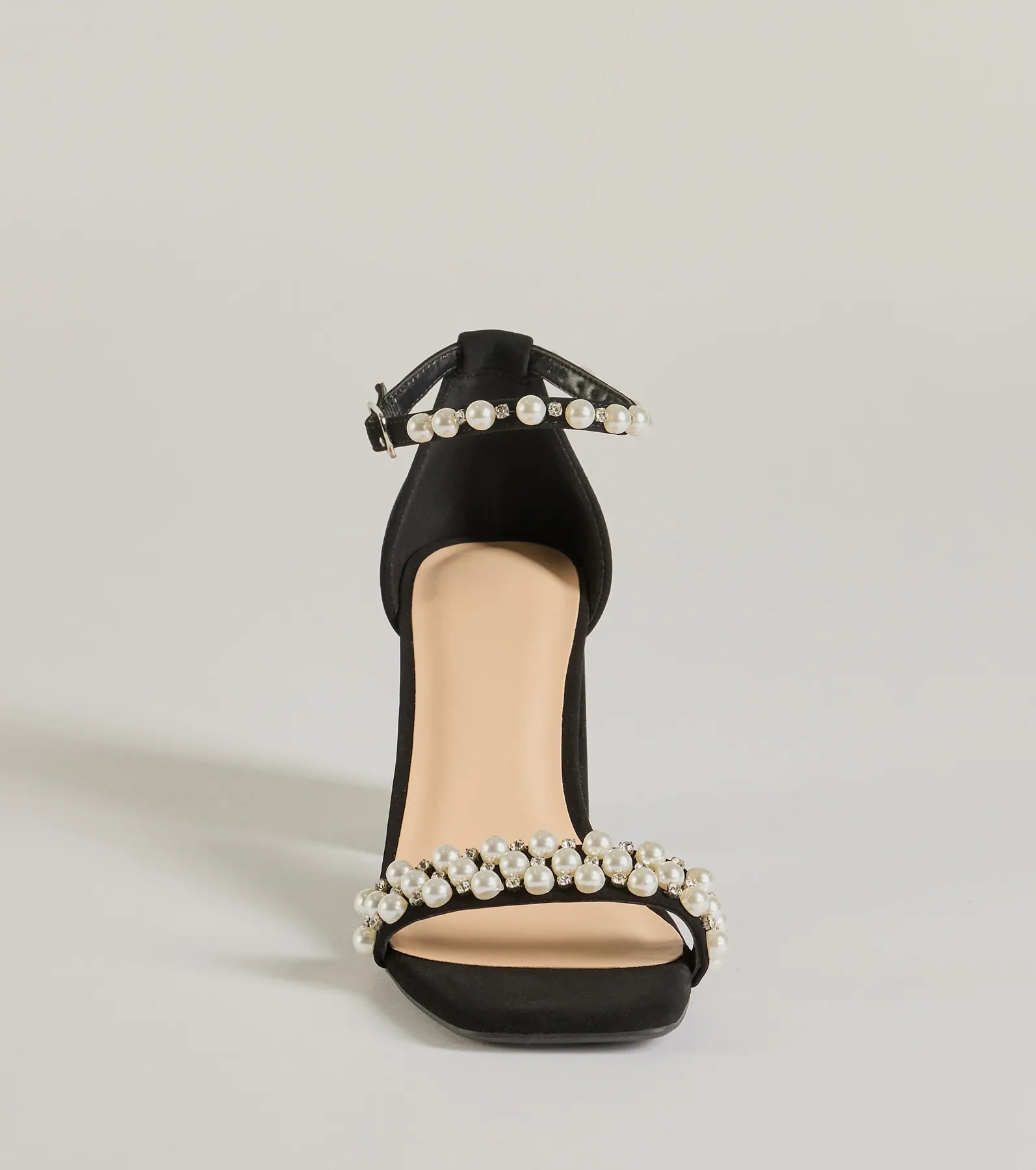 Premium Luxe Pearl & Rhinestone Block Heels - Ultimate Style Upgrade